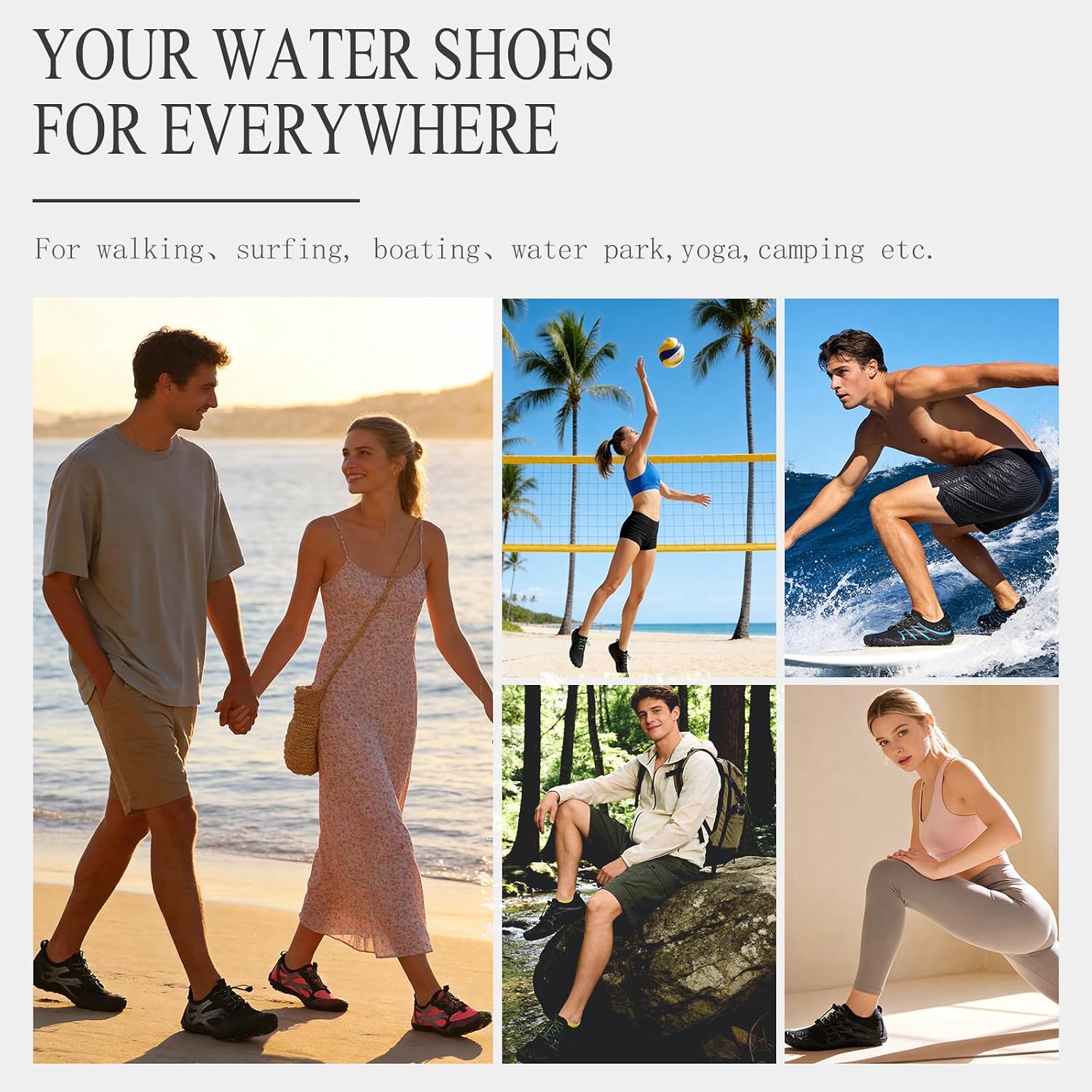 Detalle de LIZRHA Water Shoes for Men and Women: Quick-Dry Barefoot-Style Footwear for Water Activities