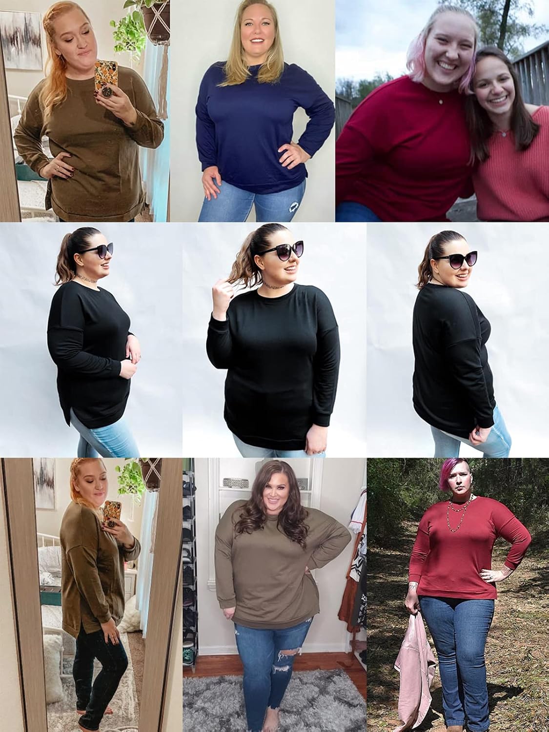 Detalle de DOLNINE Plus-Size Sweatshirt plus-size pullover for women