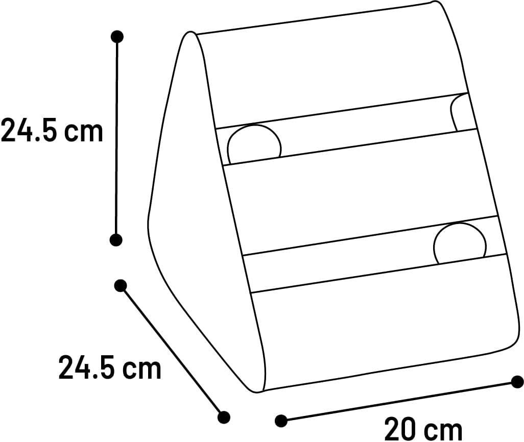 Thumbnail 2 de Katzenspielzeug Kratzspielzeug Beli Dreieck braun (20 x 24,5 x 24,5 cm) mit Katzenminze und 2 Glöckchenbällen – recycelbarer Karton