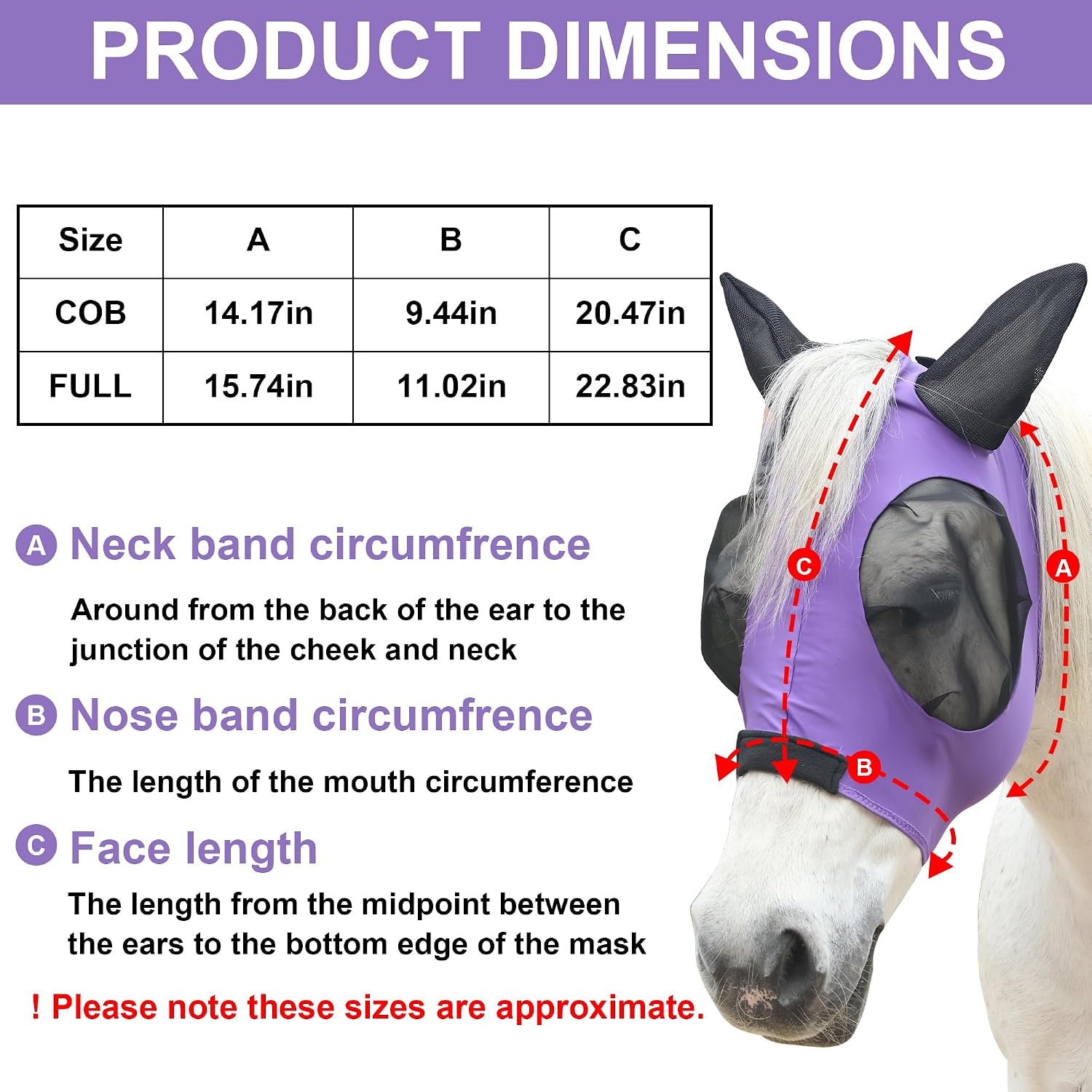 Detalle 1 de TARFEPA Horse Fly Mask, Full