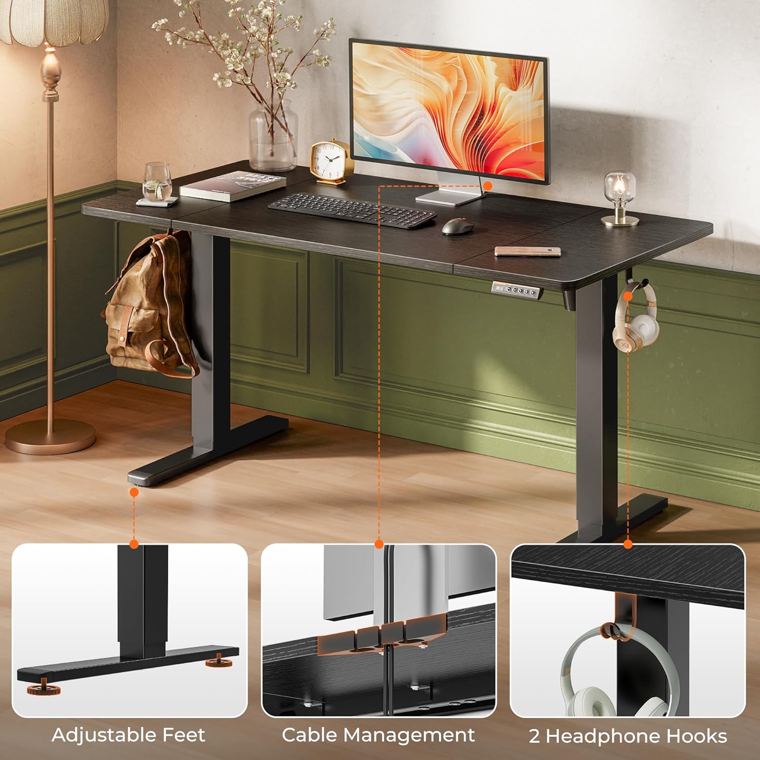 Thumbnail 6 de Huuger 55 x 28 Electric Standing Desk, 27.6" Deep