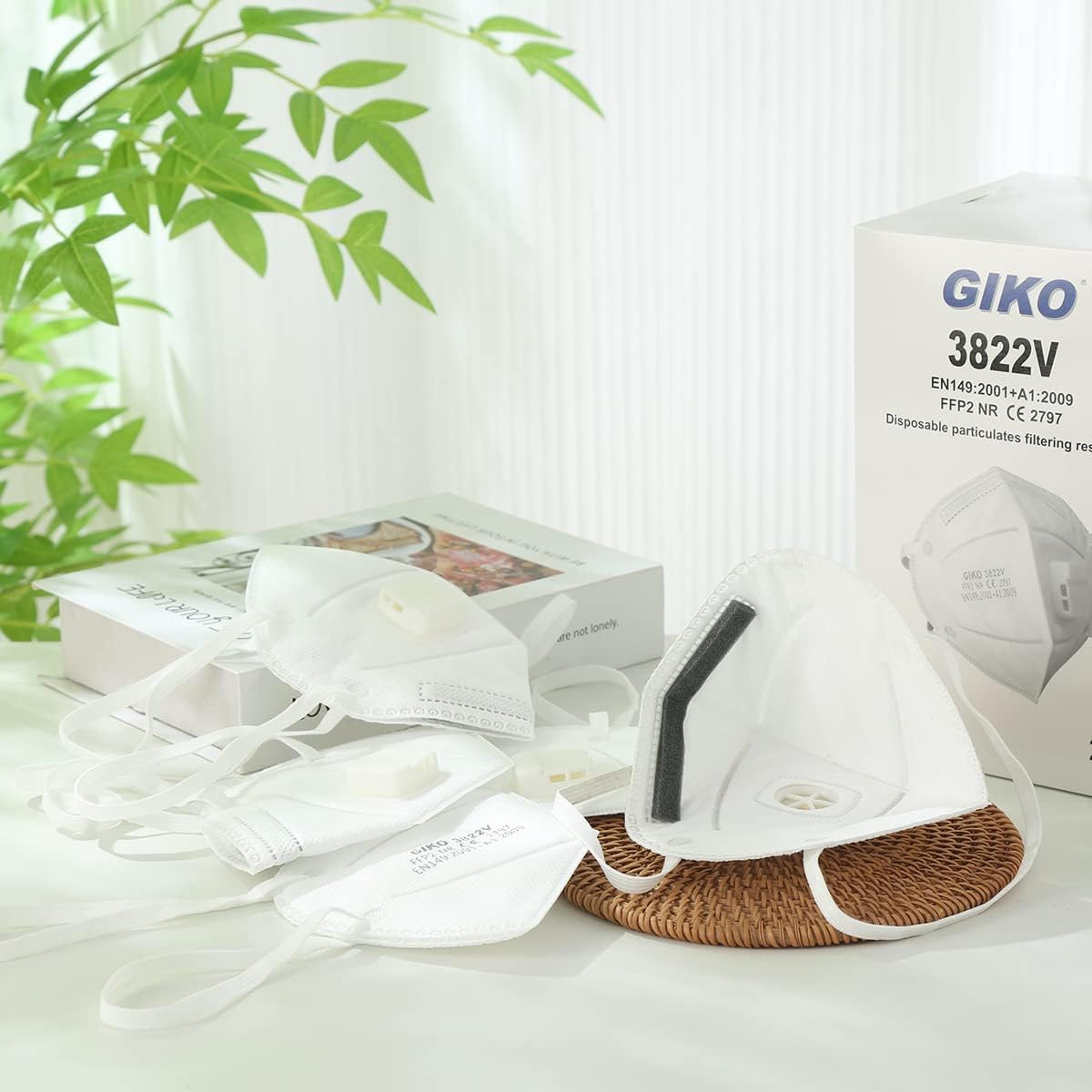 Detalle 2 de GIKO FFP2 Maske mit Ventil 20 Stück