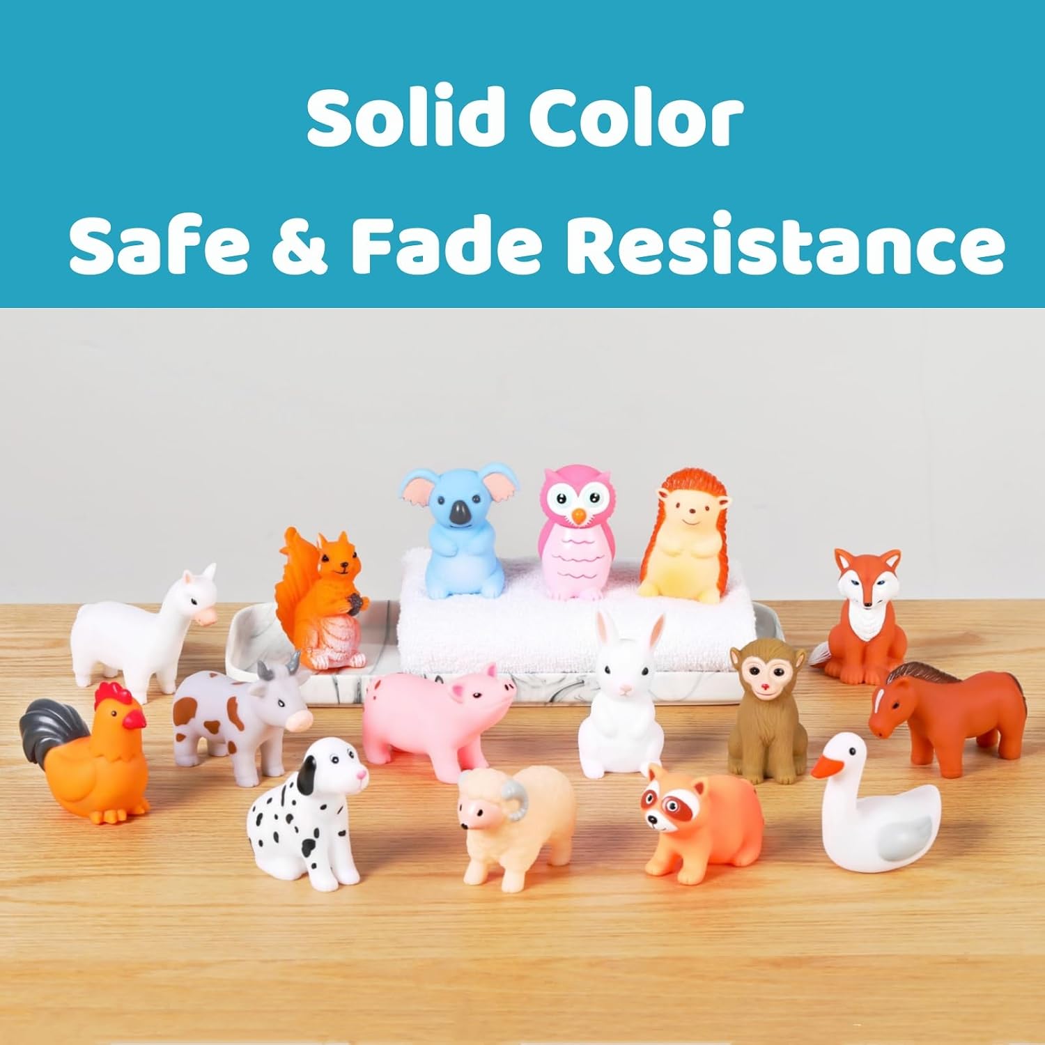 Detalle de XY-WQ No-Hole Bath Toys, 16-Piece Set