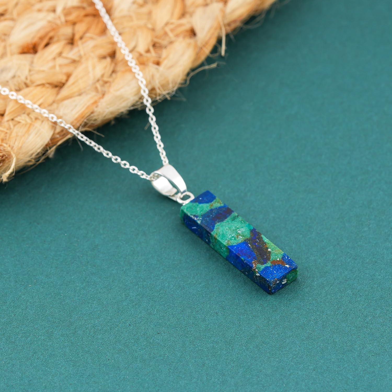 Thumbnail 2 de GEMKORA Azurite Malachite Pendant Necklace