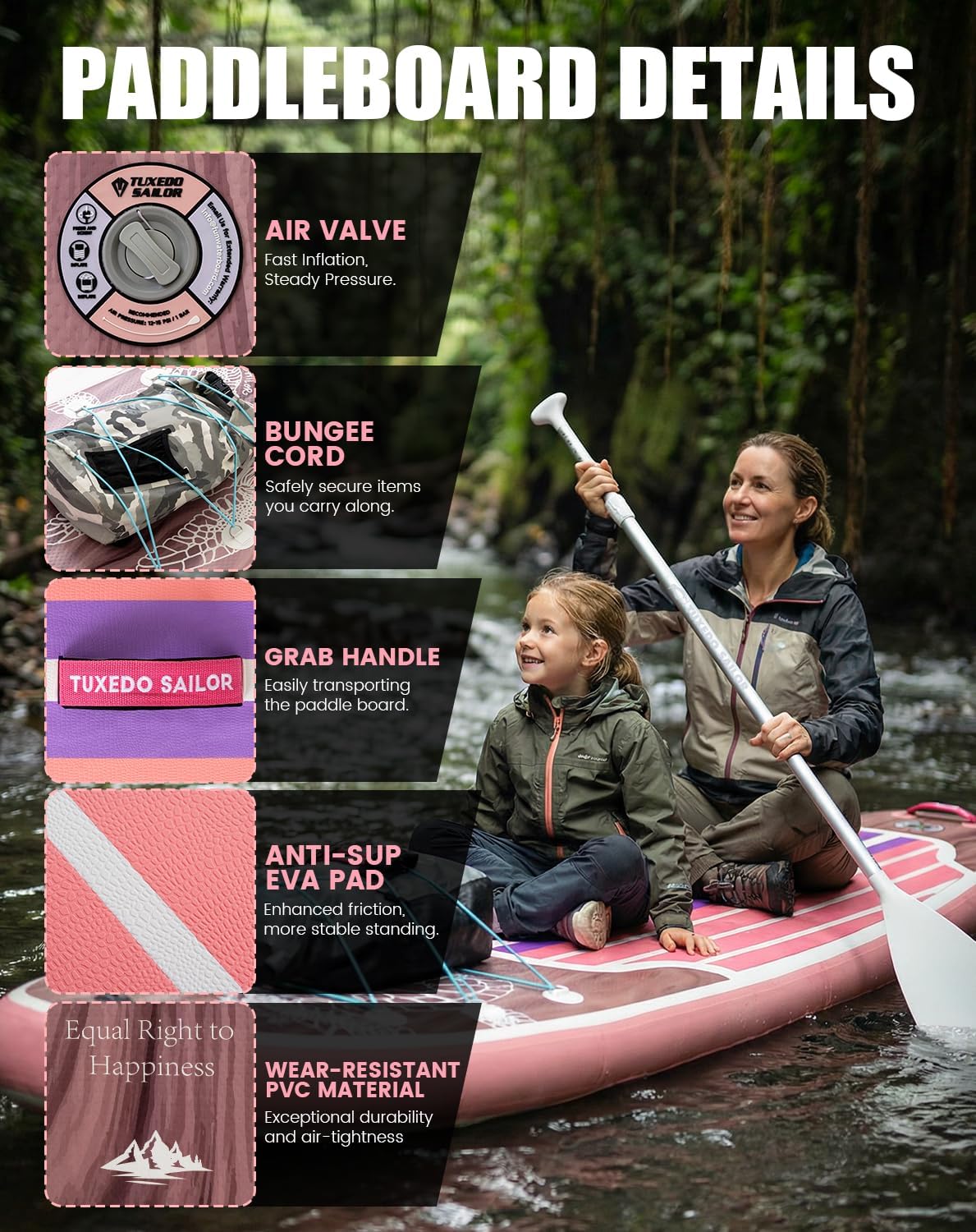 Thumbnail 3 de Tuxedo Sailor 10'6"/11' Inflatable Stand Up Paddle Board with Accessories