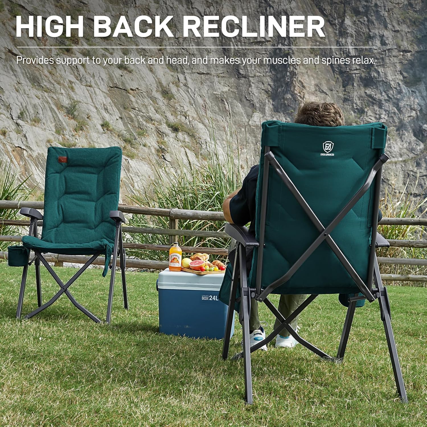 Thumbnail 6 de EVER ADVANCED camping chairs 150kg load