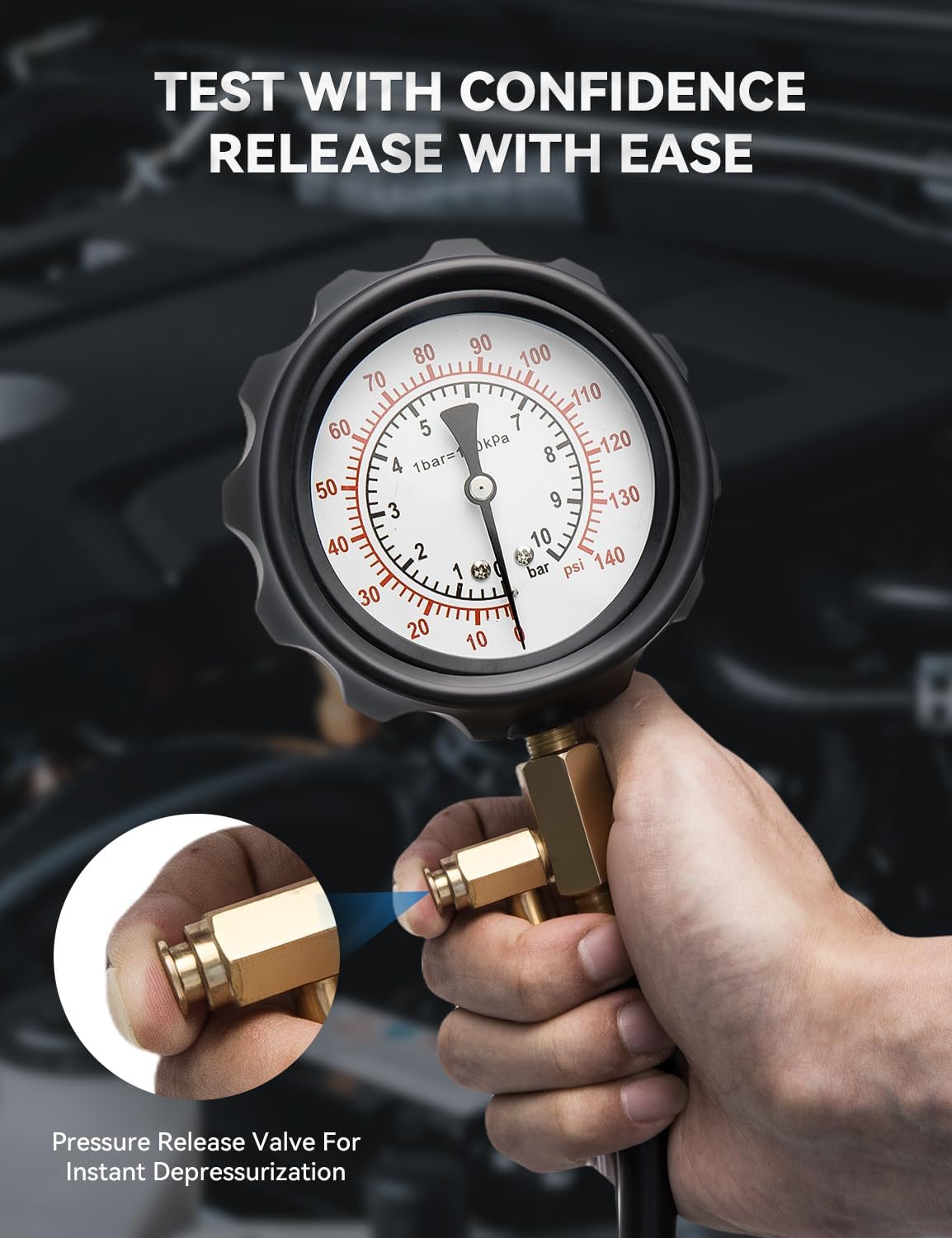 Detalle 2 de AUTOWN Fuel Pressure Tester Kit 0-140 PSI
