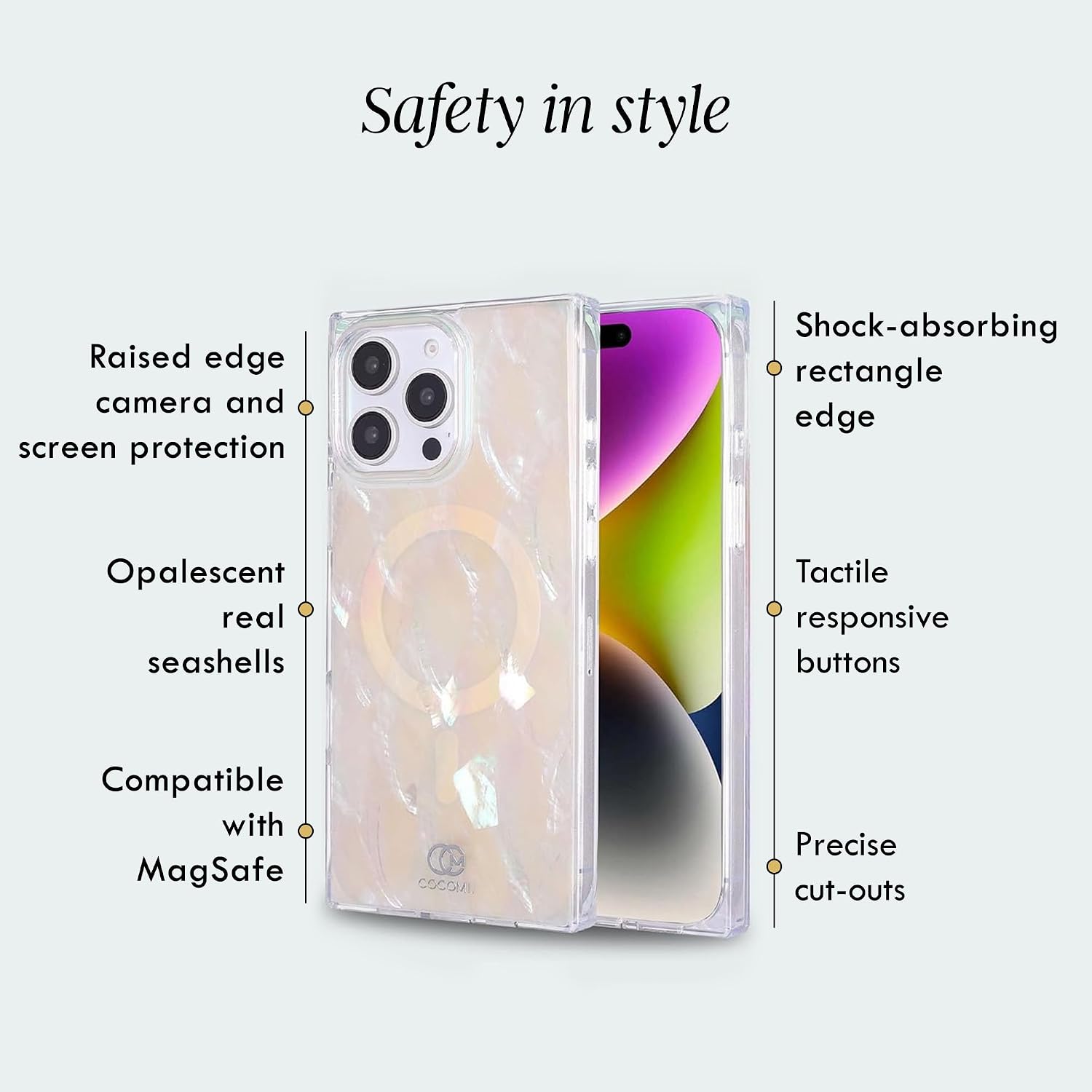 Detalle 2 de COCOMII iPhone 15 Pro Case with Mother of Pearl