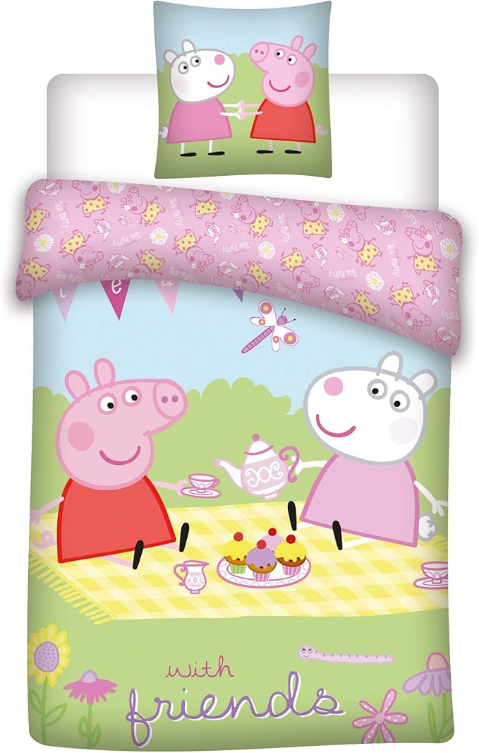 Peppa Pig 🐷 Ropa de cama infantil 100% algodón Oeko-Tex