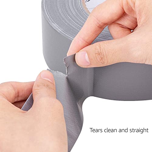Detalle de Amazon Basics Paketband Rollen, 2 Stück, 5 cm x 54,8 m, Silber