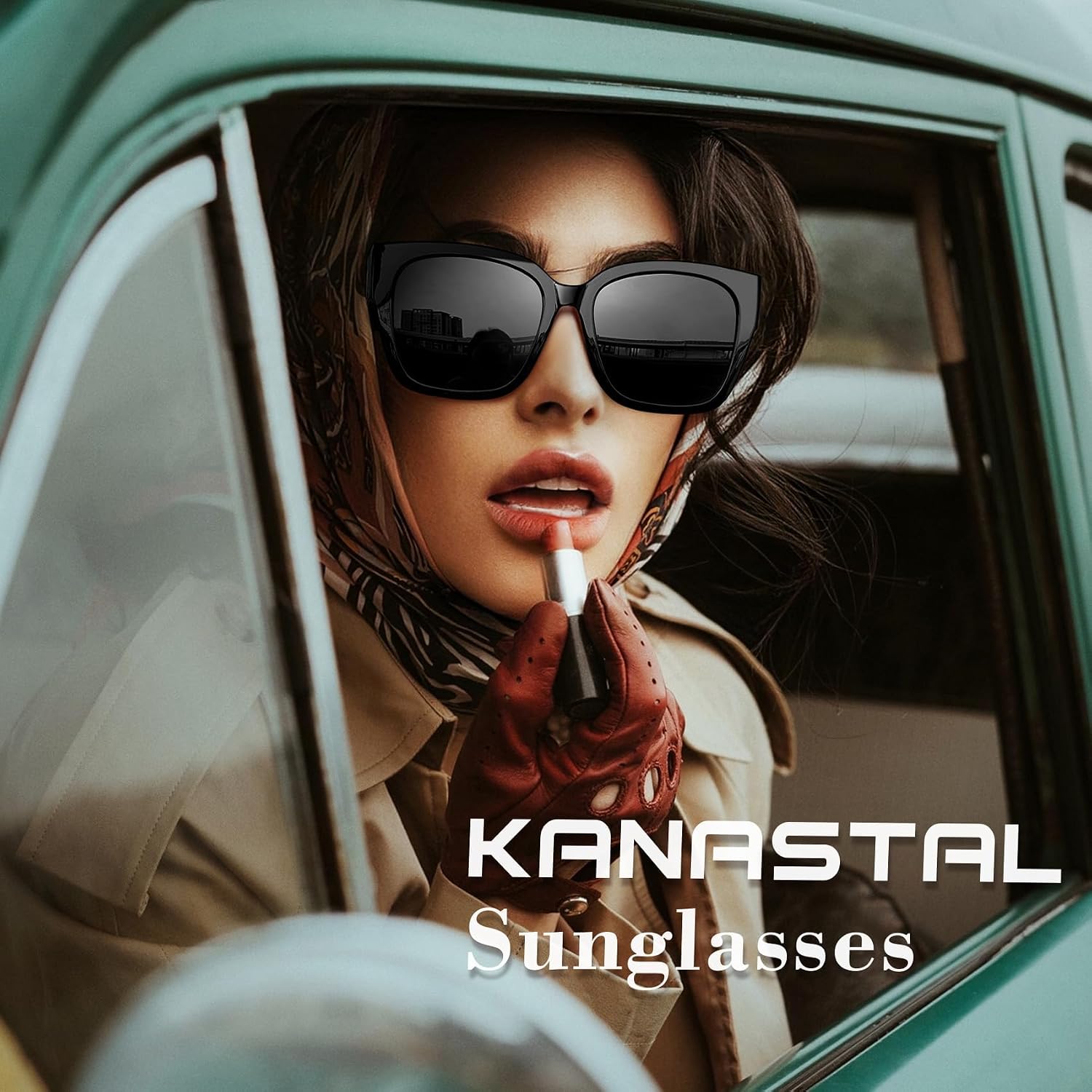 Thumbnail 1 de KANASTAL Übergröße Fit-Over Sonnenbrille für Brillenträger – quadratisch, polarisiert, UV400