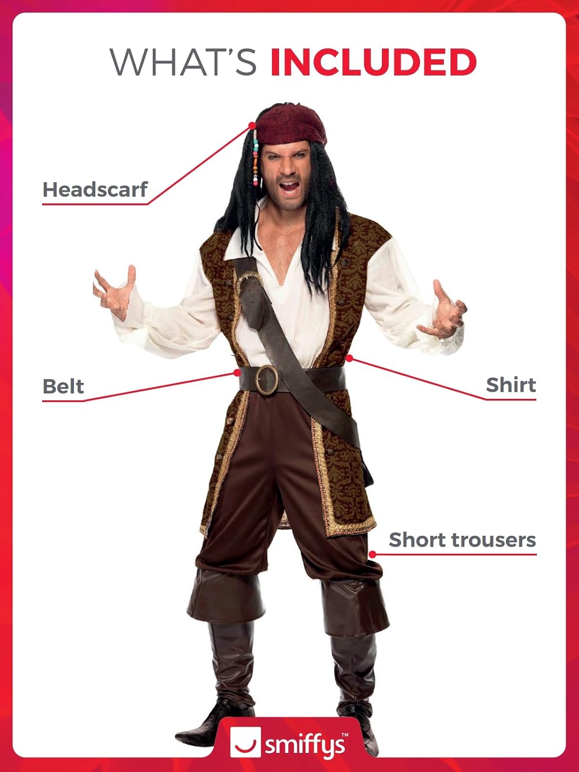 Thumbnail 3 de Smiffy's Ensemble Déguisement High Seas 38"