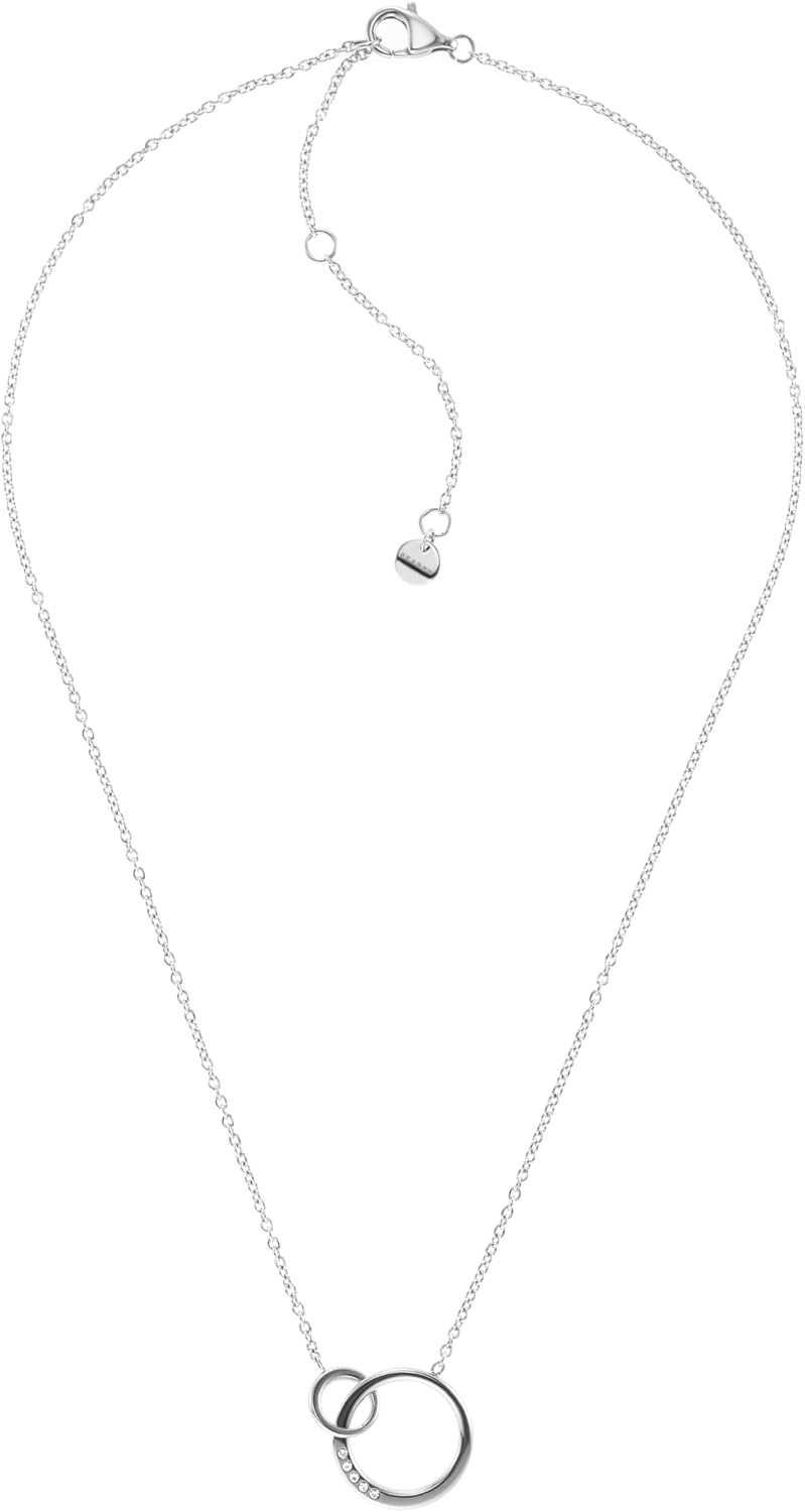 Detalle de Skagen Damen Halskette aus Edelstahl mit Karabiner-Verschluss – Anhänger 16x16 mm
