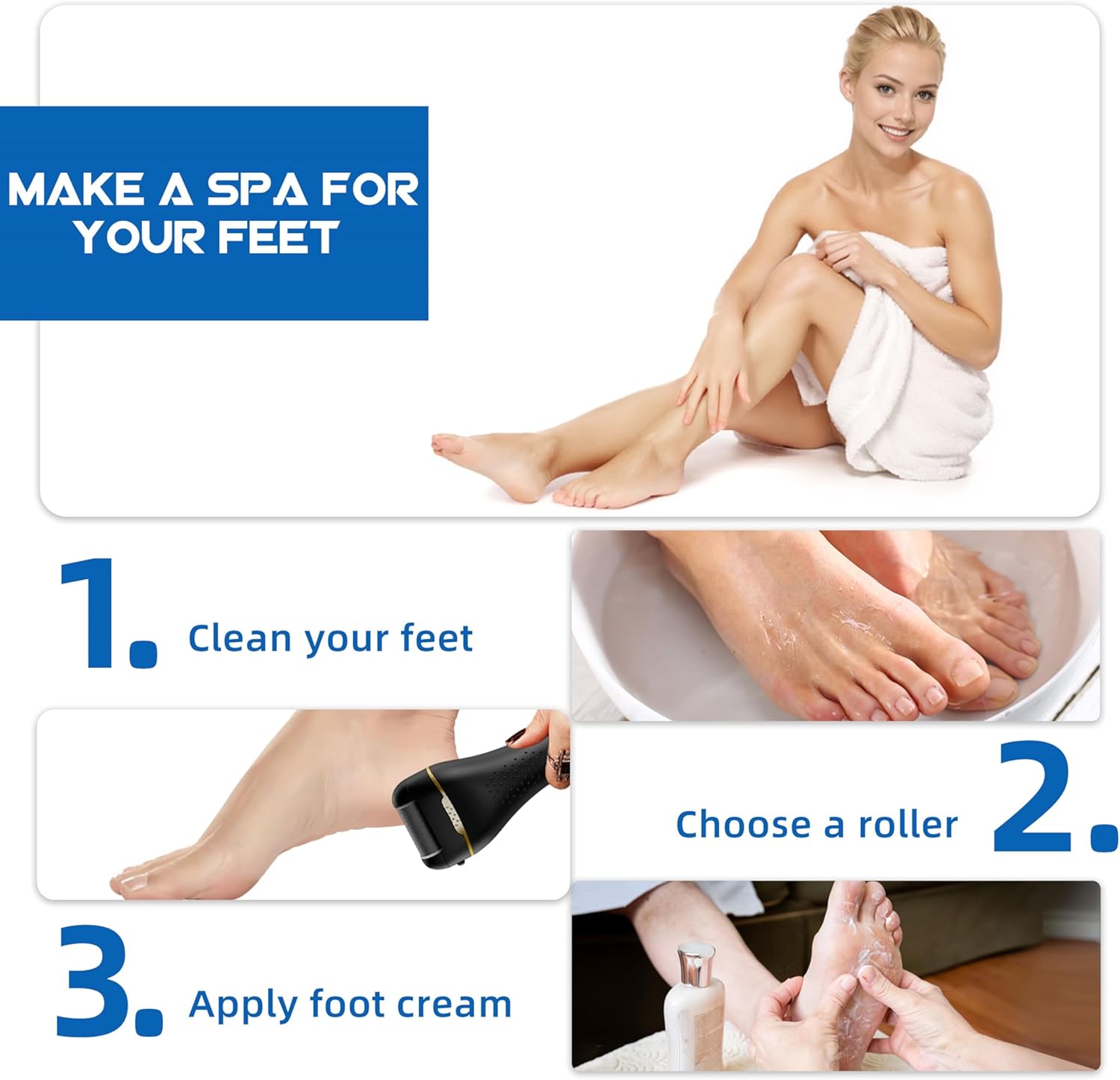 Thumbnail 4 de Vexloria Electric Foot File: 16-in-1 Rechargeable Pedicure Kit