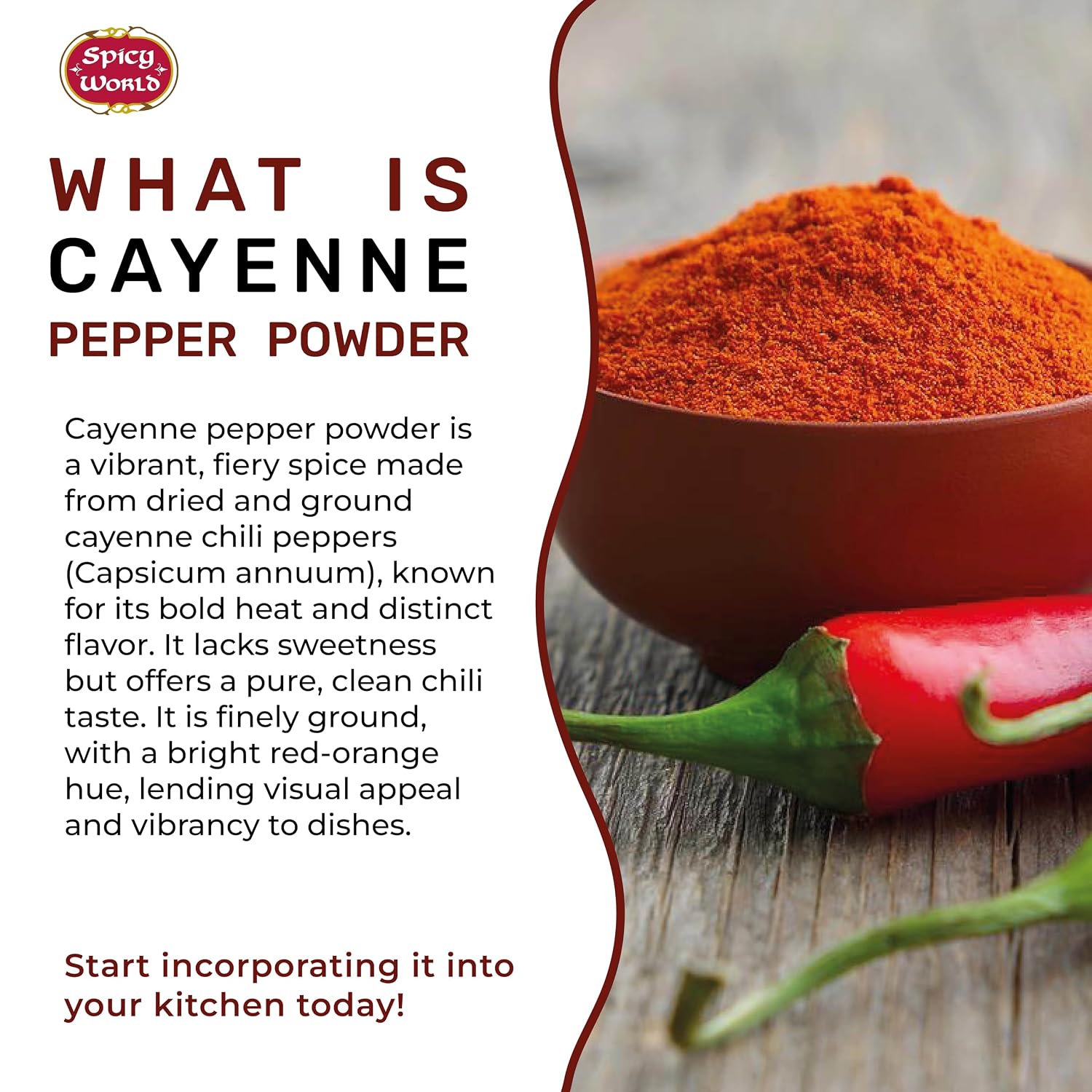 Detalle 2 de Spicy World Cayenne Pepper Powder, 5 lb, 50,000 SHU, Finely Ground