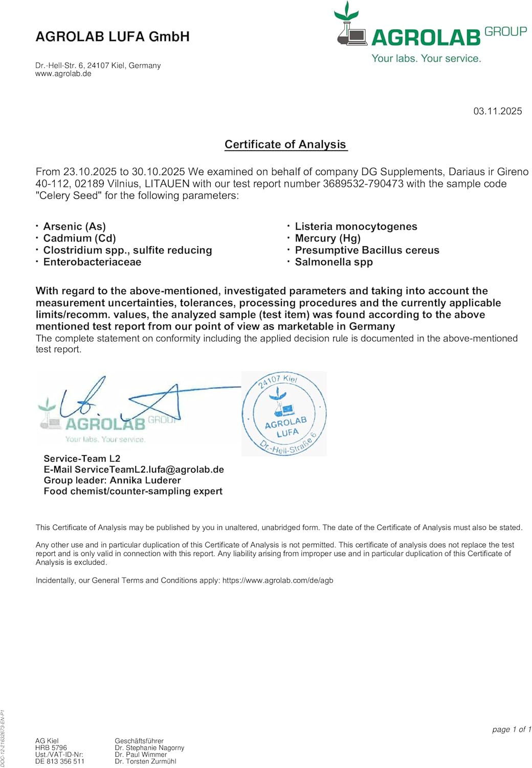 Thumbnail 2 de Alzuro Labs Extrait de graines de céleri 500 mg (10:1) – 120 gélules végétaliennes