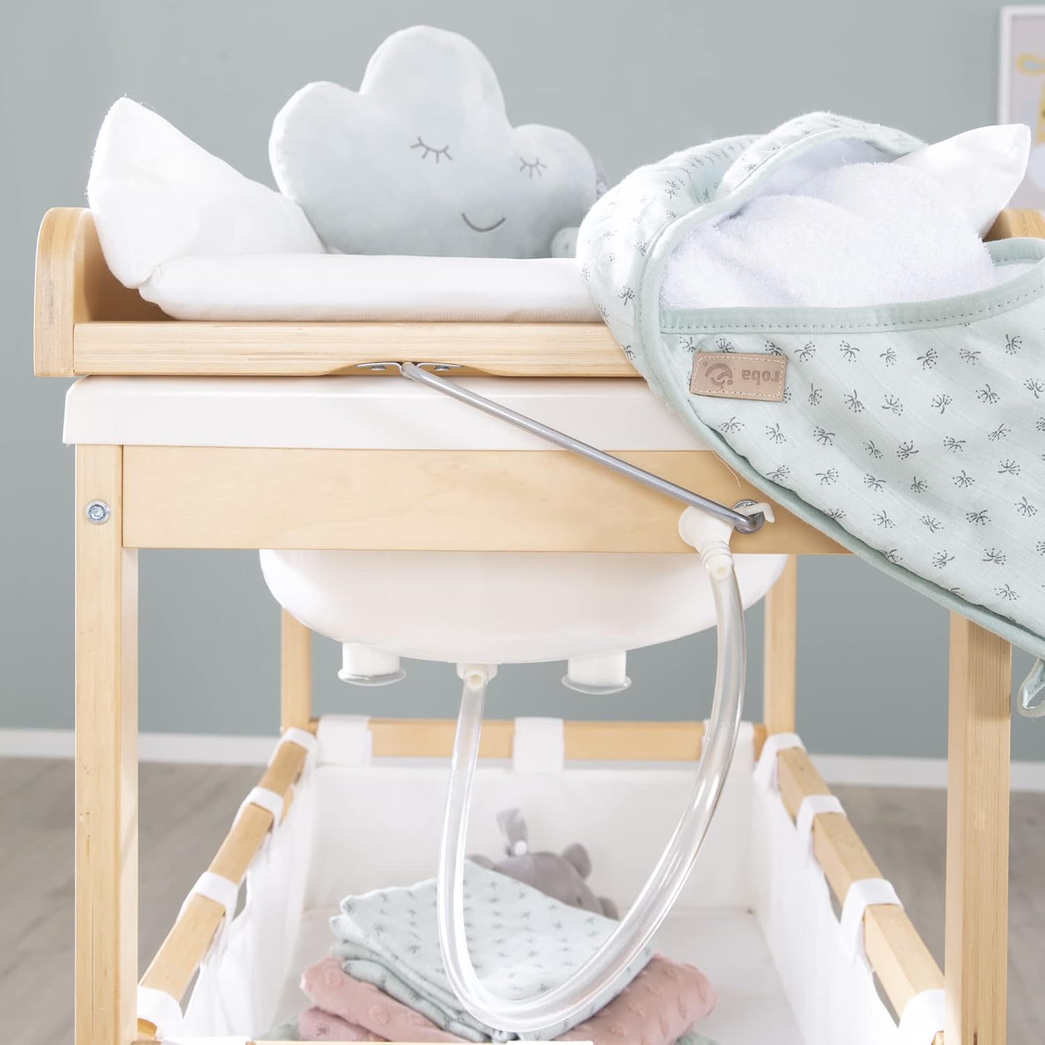Thumbnail 4 de roba Bade Wickel Kombi Baby Pool – Wickeltisch klappbar mit integrierter Badewanne