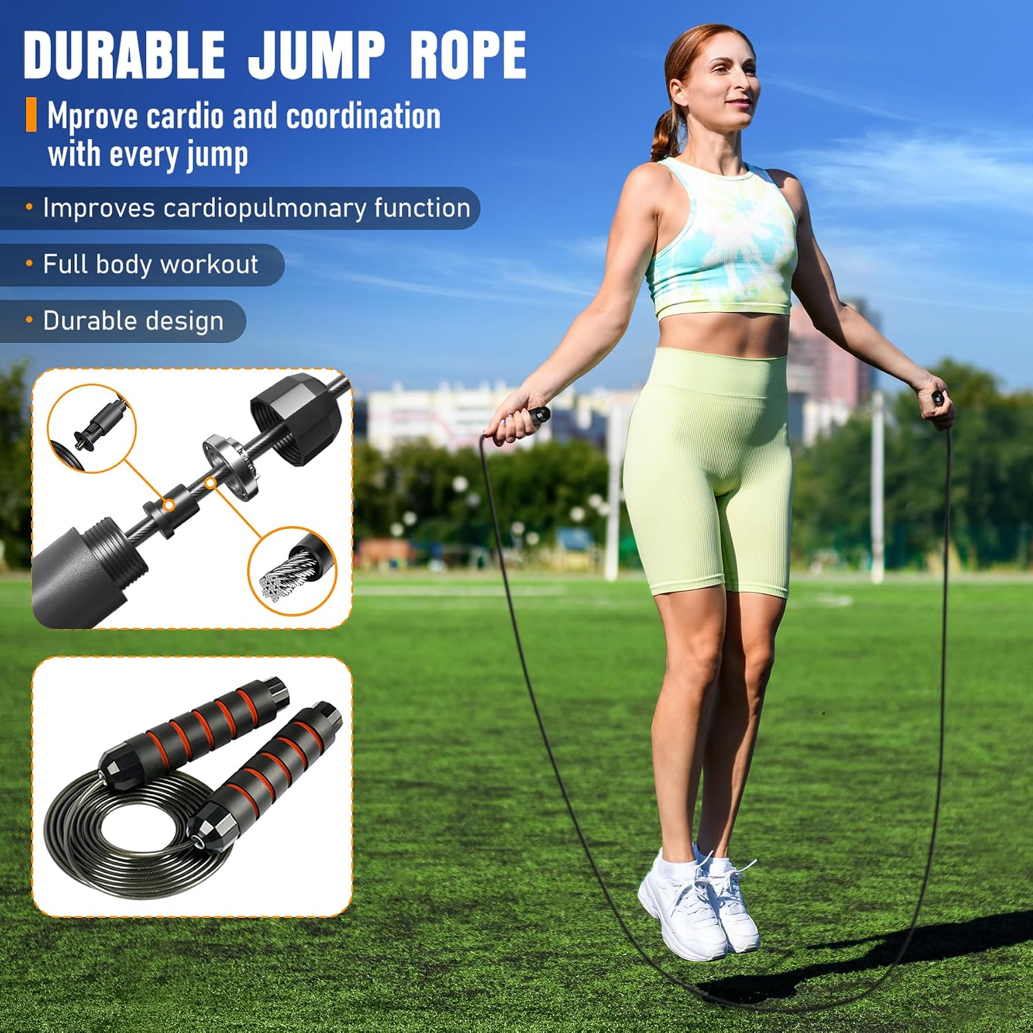 Thumbnail 6 de MUROZA Agility Ladder Orange Speed Training Set with 20-ft Ladder