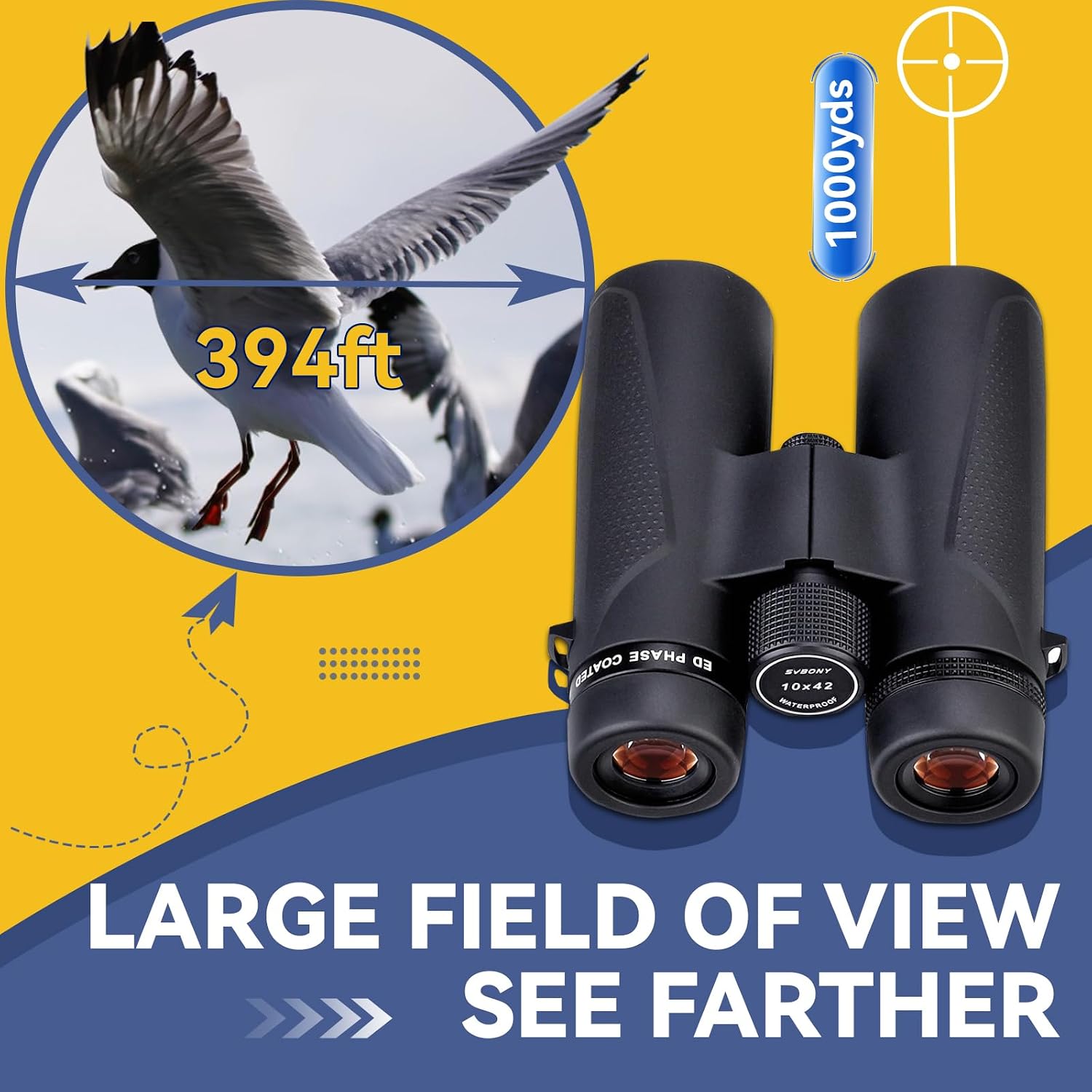 Detalle de Svbony SV202 10x42 Binoculars Review: Solid Mid‑Range for Birdwatching and Wildlife