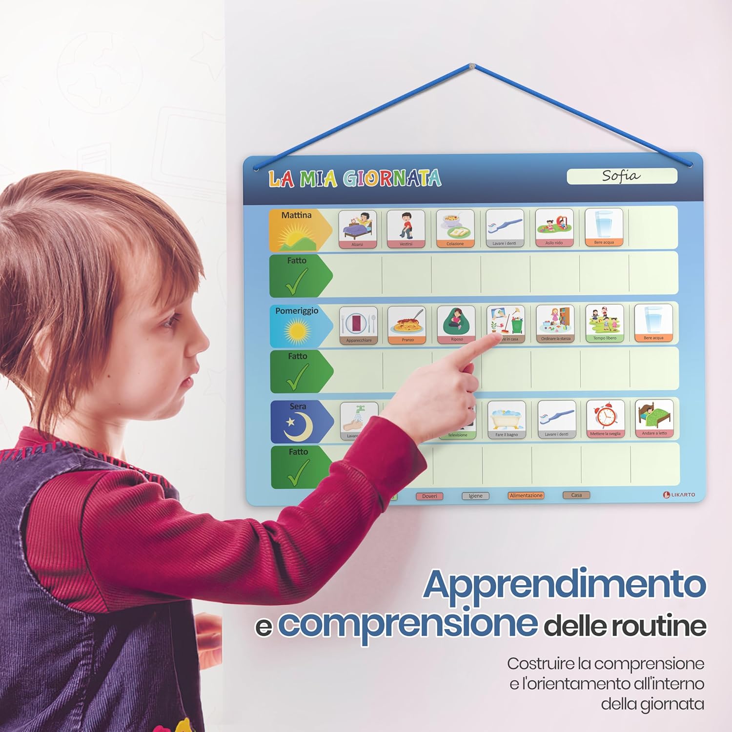 Thumbnail 4 de LIKARTO Calendario giornaliero magnetico per bambini 152 magneti 🧩