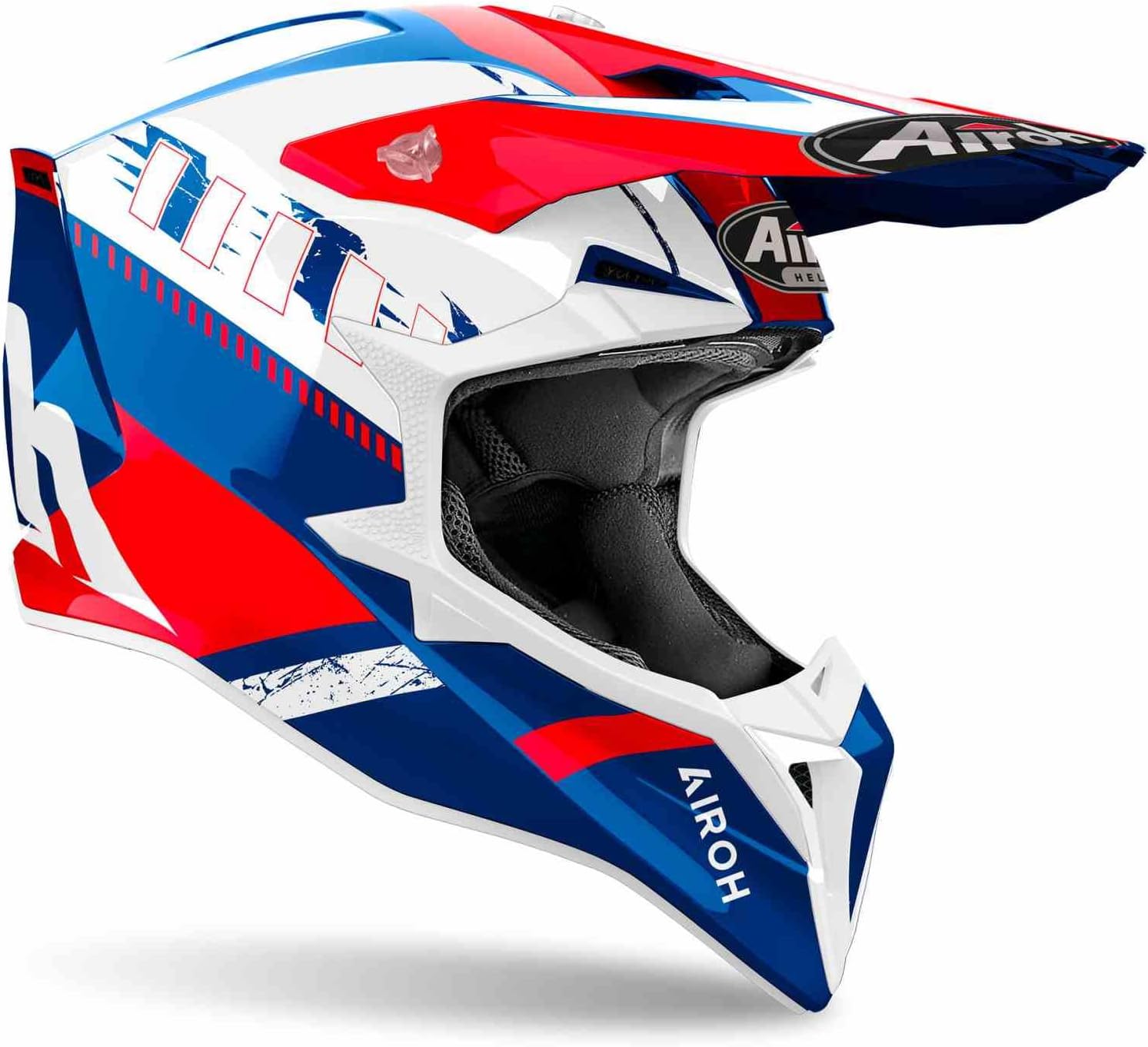 Detalle de Airoh Offroad WRAAAP Feel Blue/Red Gloss XXS — casco tripla calotta HRT ECE 2206