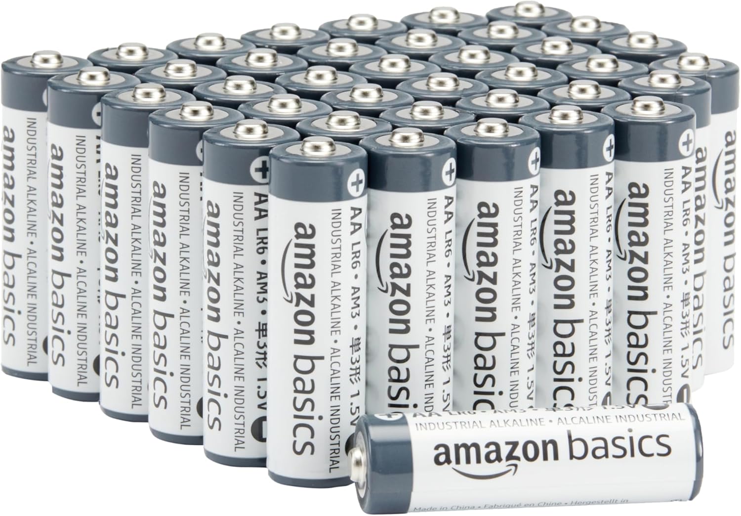 Detalle de Amazon Basics Lot de 150 piles alcalines AAA 1,5 V — longévité et volume élevé