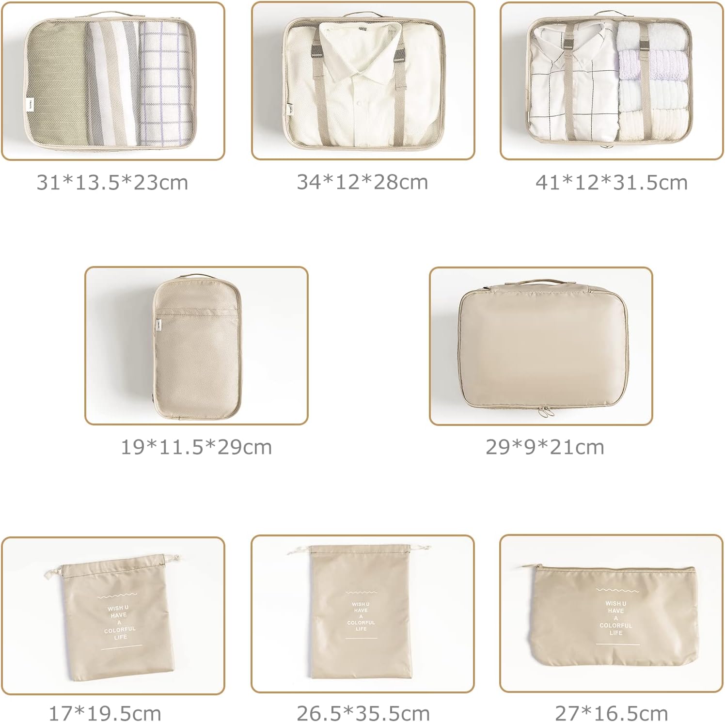 Thumbnail 3 de BillyBath Koffer Organizer-Set (8-teilig) – Packing Cubes, Schuhbeutel & Taschen für Reise