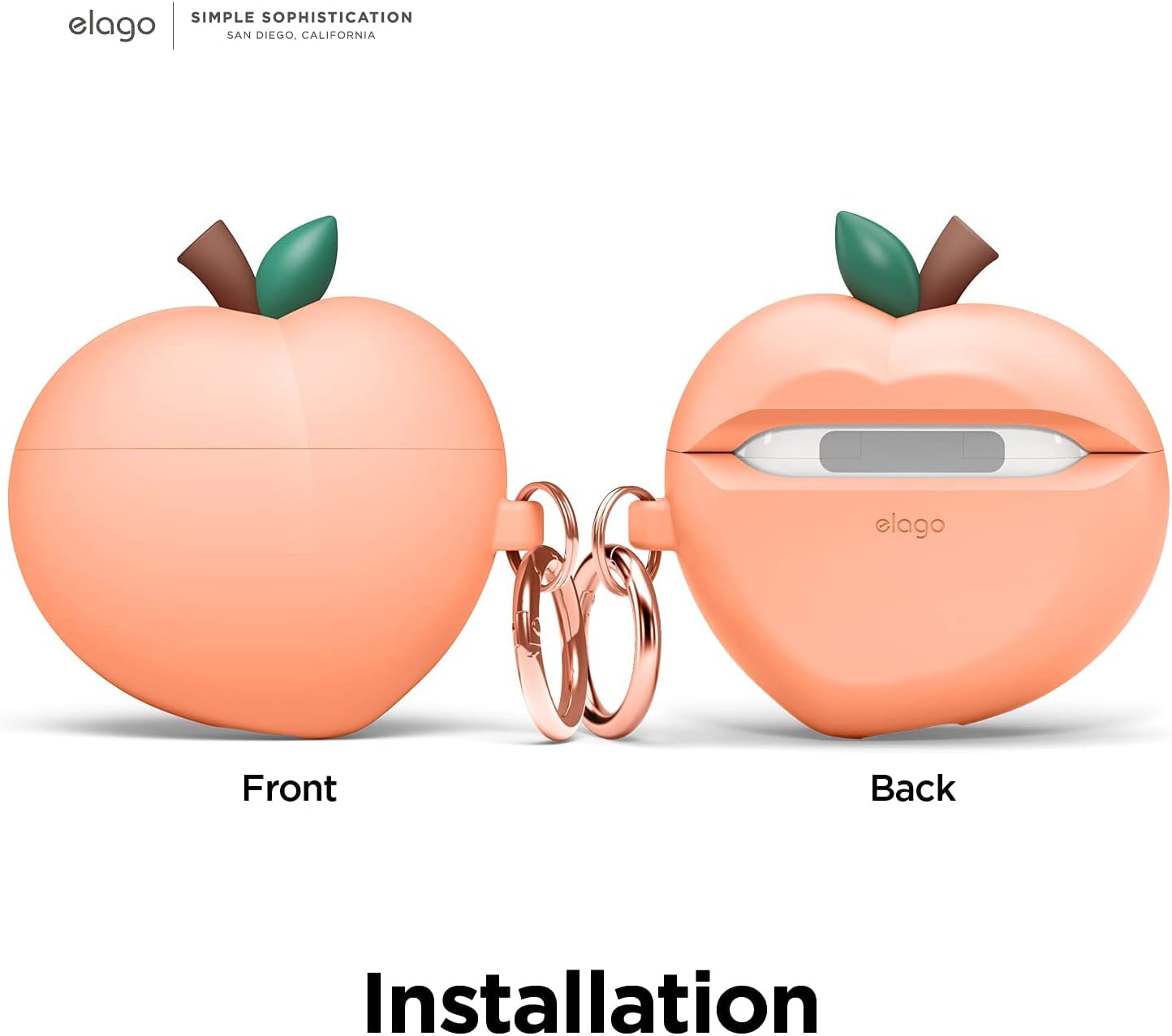 Thumbnail 6 de Coque elago Pêche pour étui AirPods 3 : protection en silicone avec porte-clés et chargement sans fil