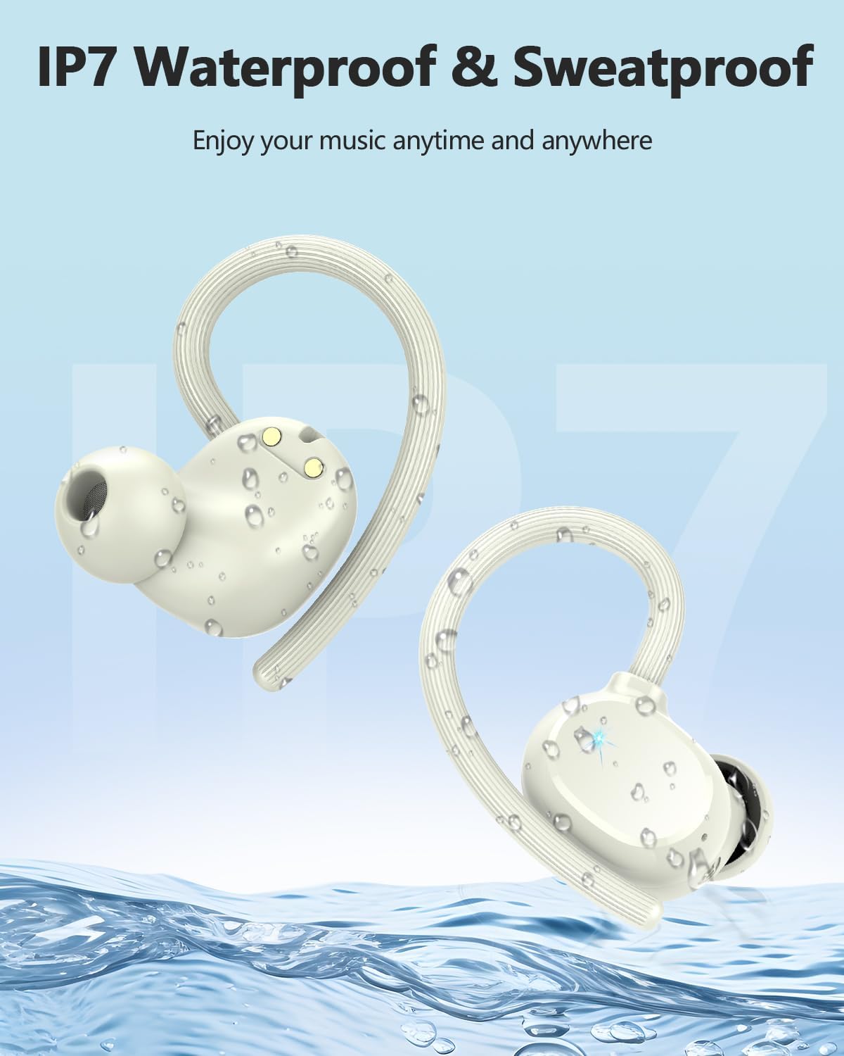 Thumbnail 6 de Lekaby Bluetooth Sport-Kopfhörer „2026“ In-Ear mit Bluetooth 5.3, HD-Mikro, IP7 und Ohrhaken