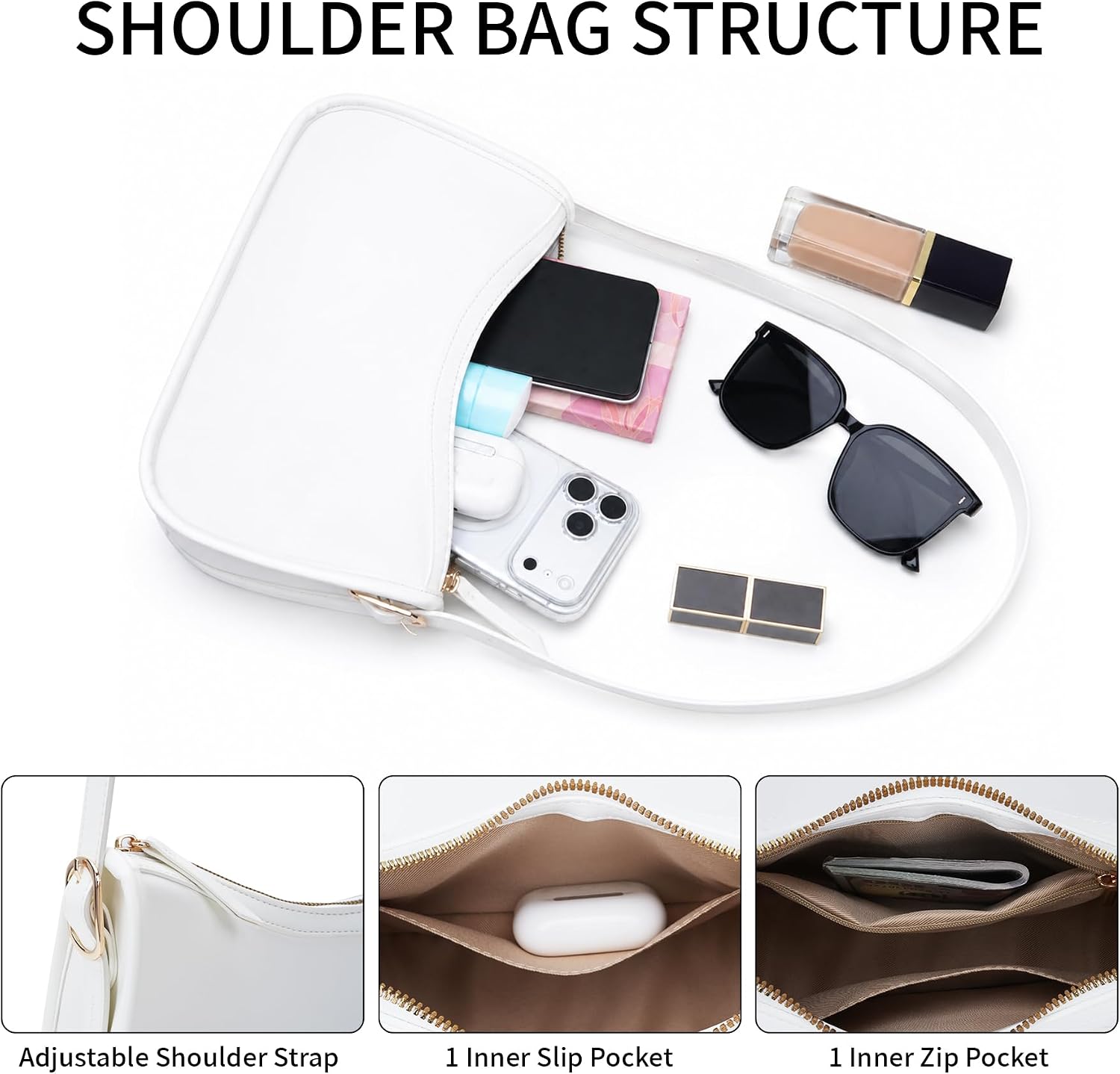 Detalle de OREXINE Vegan Leather Shoulder Bag