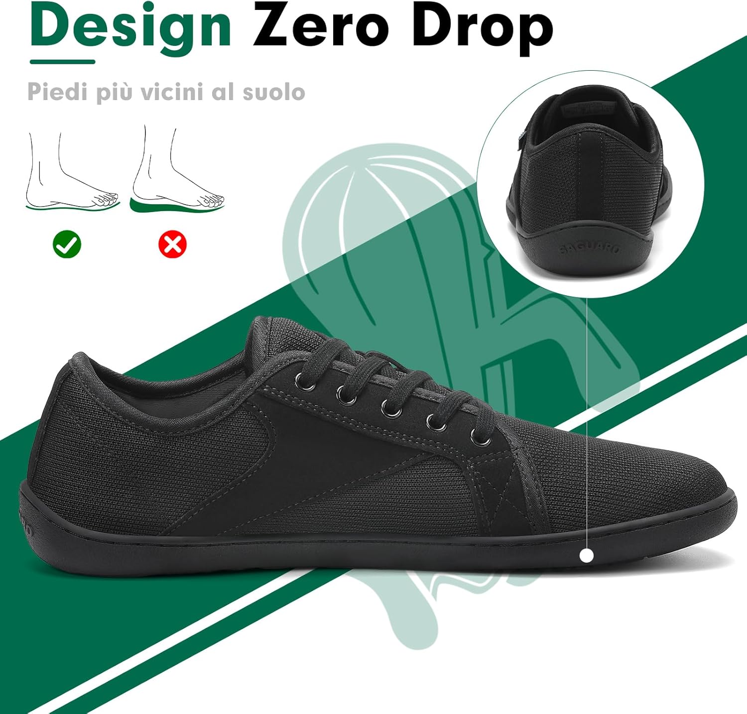 Thumbnail 3 de SAGUARO Unisex Knit Scarpe Barefoot con Suola Zero Drop – Luck I (36–48)