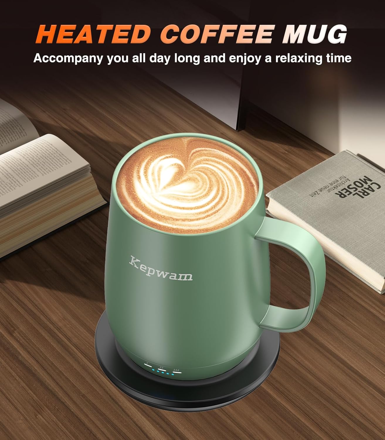 Thumbnail 4 de Kepwam Self Heating Coffee Mug T2 (16oz) — 3 Temperature Settings, No-App Smart Heated Mug