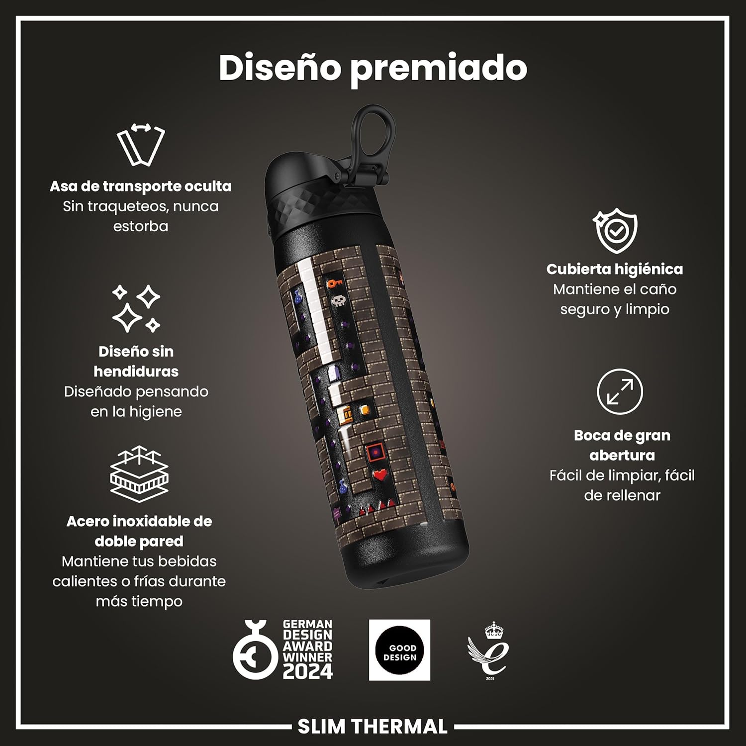 Thumbnail 5 de ION8 Botella Agua Inoxidable Térmica 500ml 🚰 A prueba de fugas