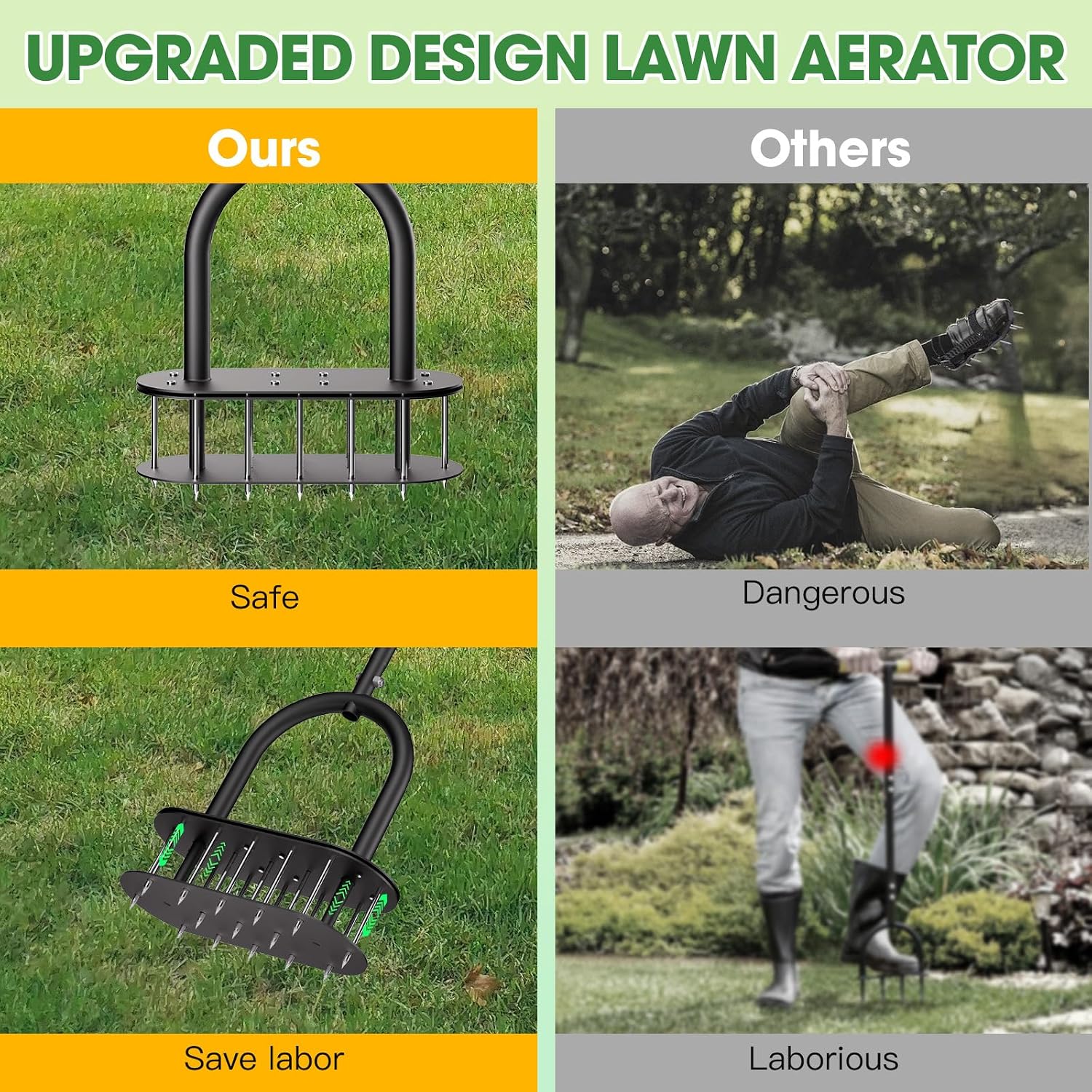 Detalle de Onadak Lawn Aerator 15 Iron Spikes 3in