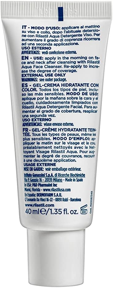Detalle 2 de Rilastil Aqua Gel Crema Colorata Idratante 40 ml – Medium