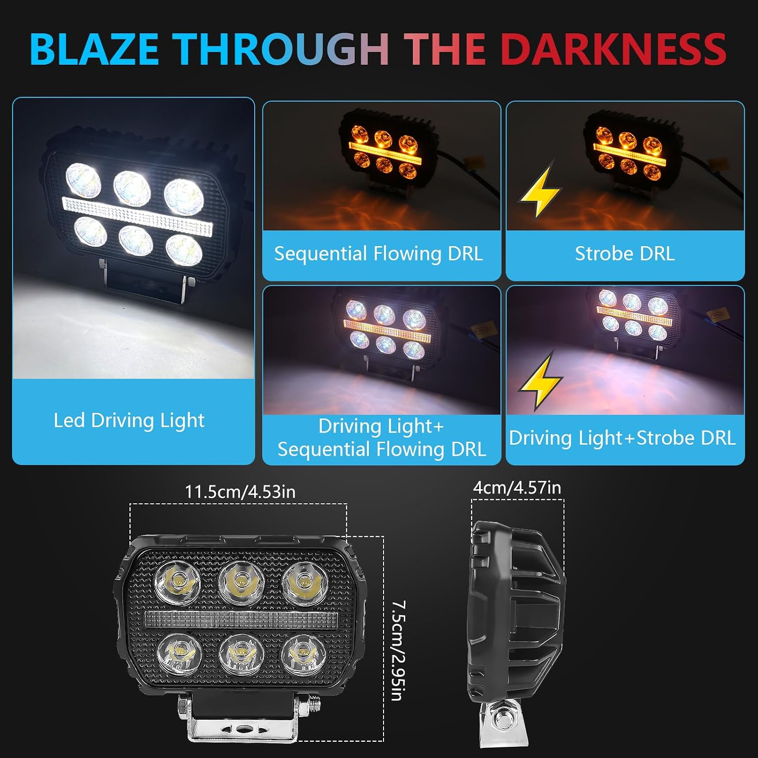 Detalle 2 de Chelhead 4.5 Inch LED Pod Lights