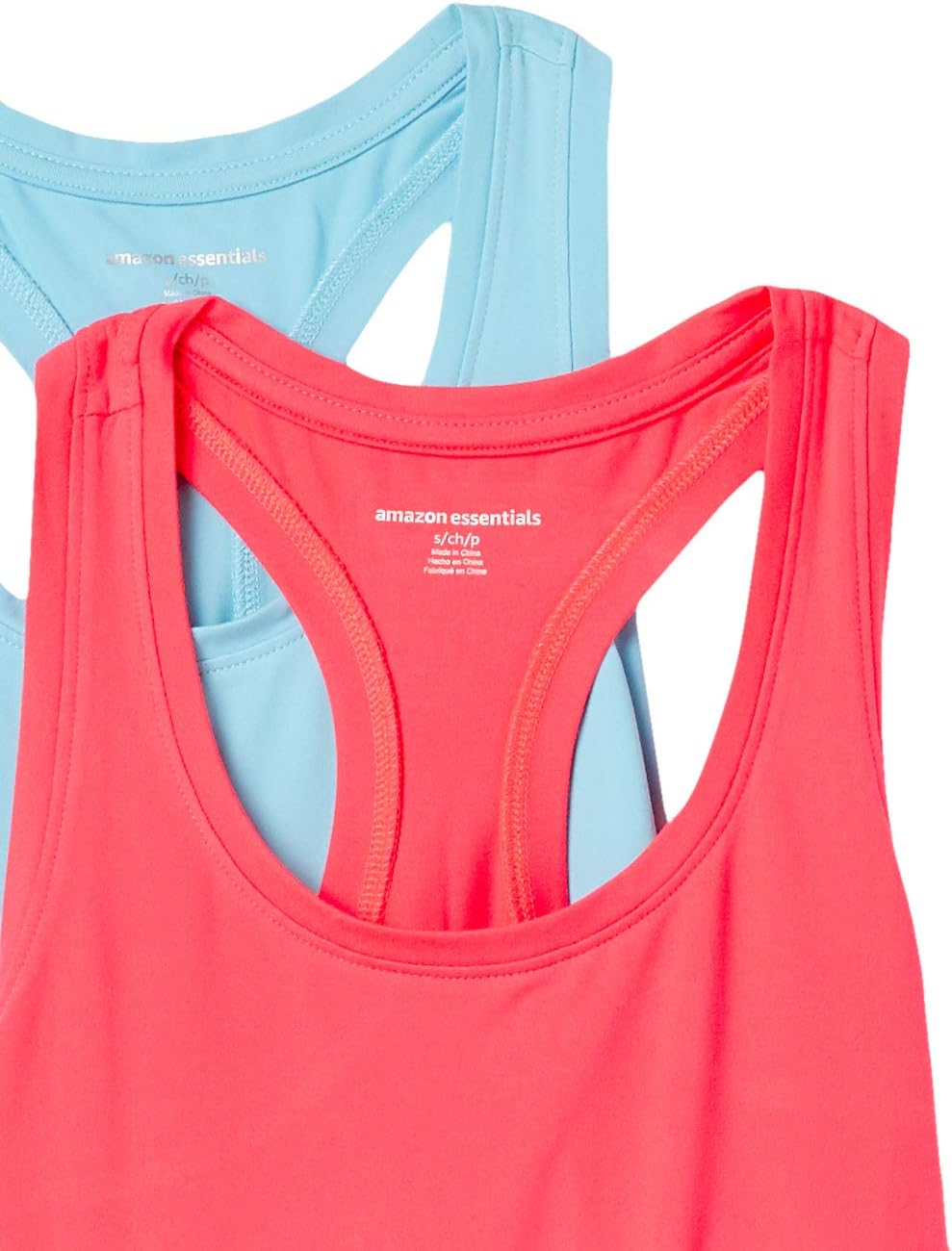 Detalle de Amazon Essentials Women's Active Quick Dry Tech Stretch Racerback Scoop Neck Tank Top, Multipacks
