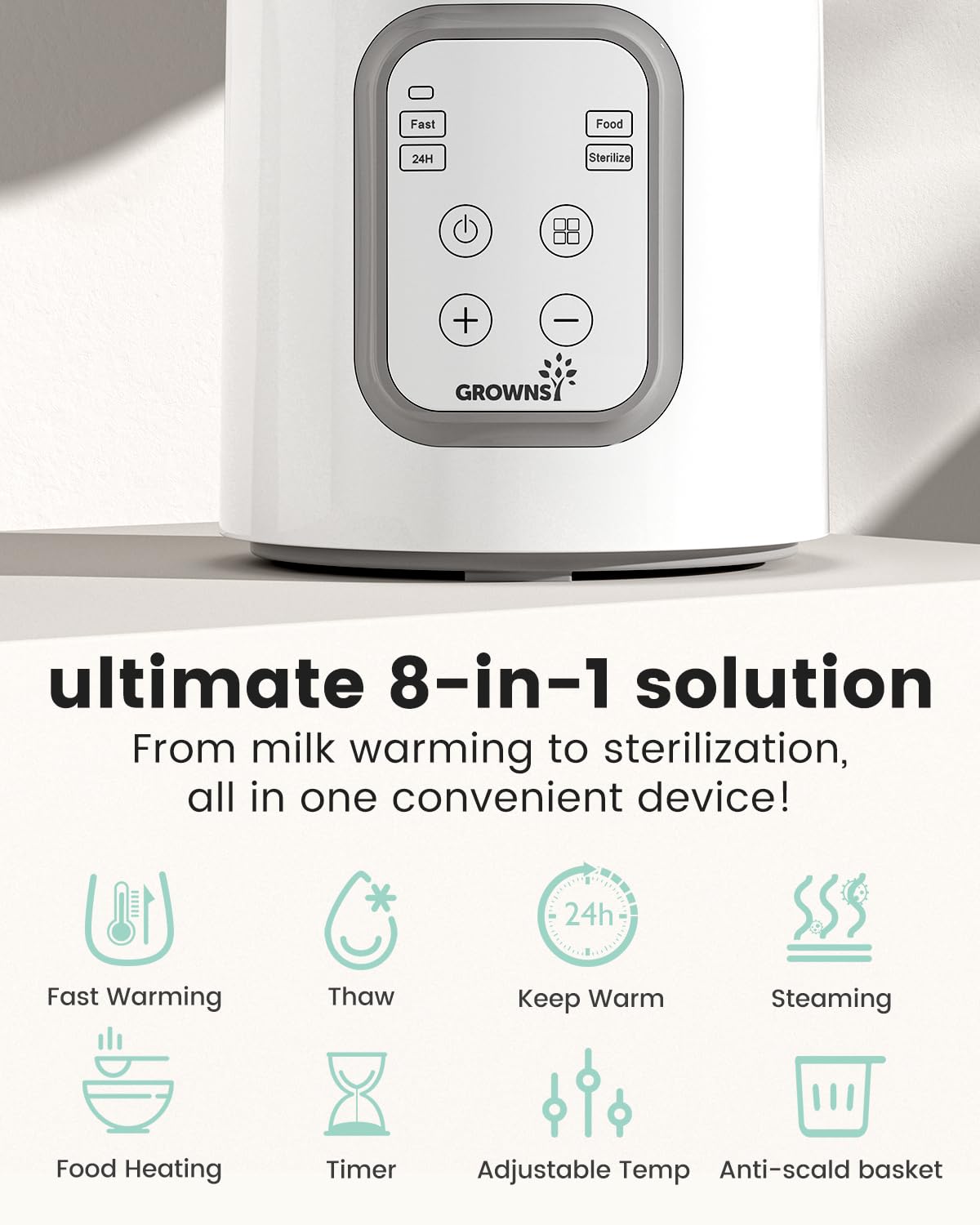 Thumbnail 2 de Grownsy 8-in-1 Baby Bottle Warmer ⏲