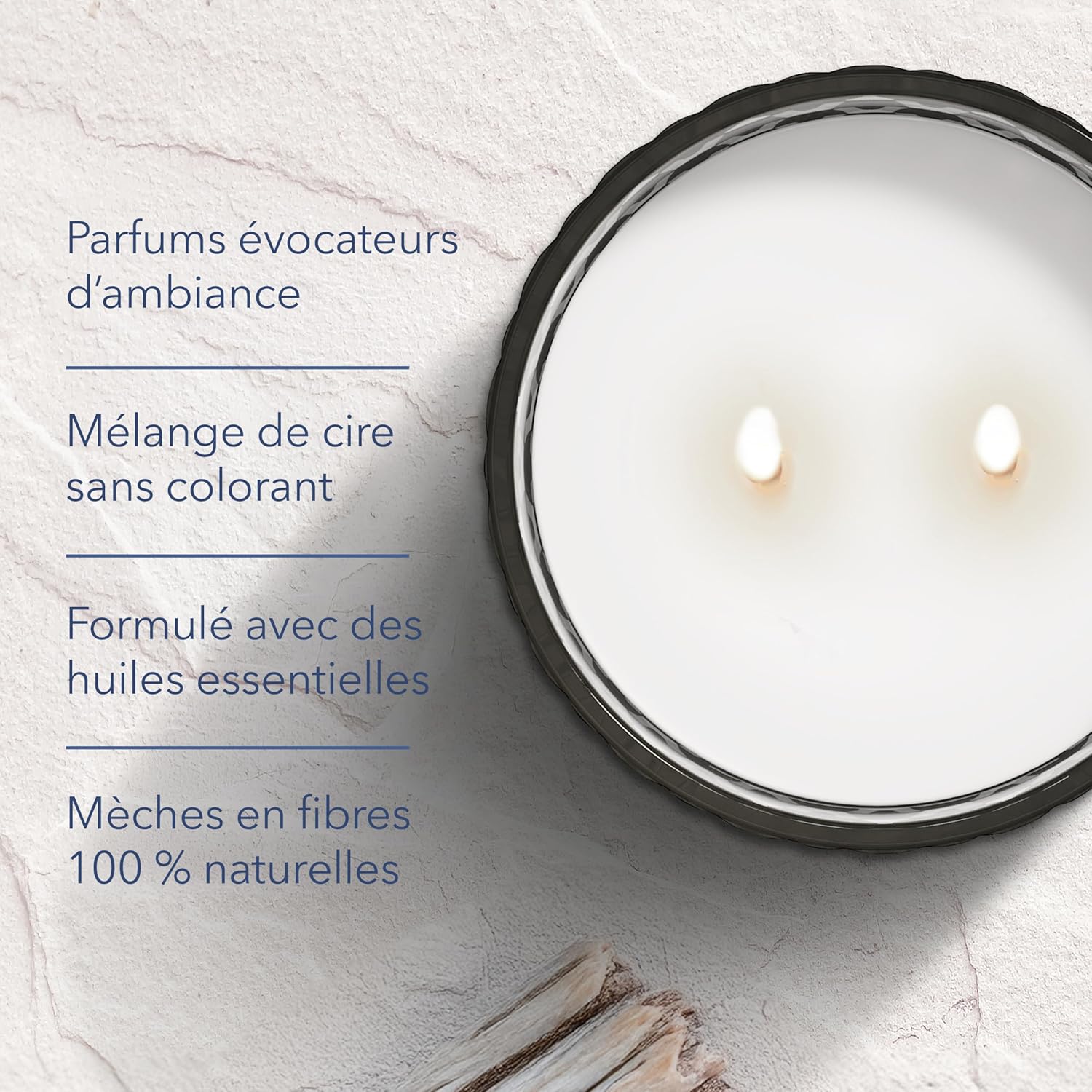 Detalle de Chesapeake Bay Bougie parfumée Grande bougie – Serene Waters, cadeau idéal pour femmes