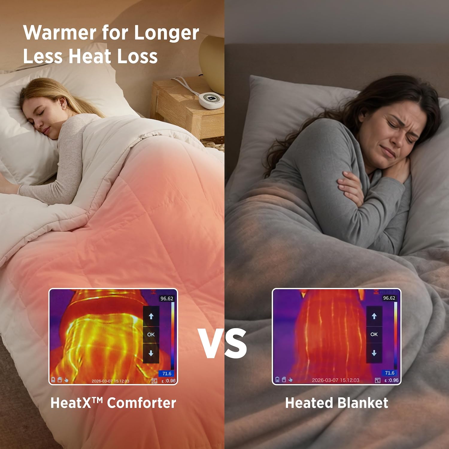 Thumbnail 5 de Bedsure HeatX Heated Comforter, Twin 68" x 88", 10 Heat Settings, Beige