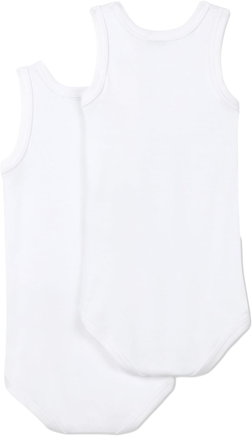 Thumbnail 1 de Petit Bateau A01T5 body bébé garçon sans manches (lot de 2) en côte