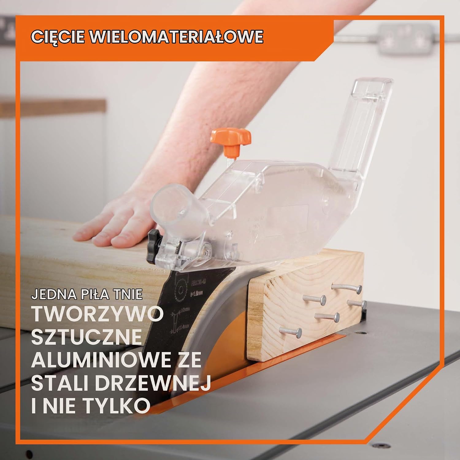 Detalle 2 de Evolution Power Tools R255MTS – piła stołowa 1500 W z tarczą TCT 255 mm