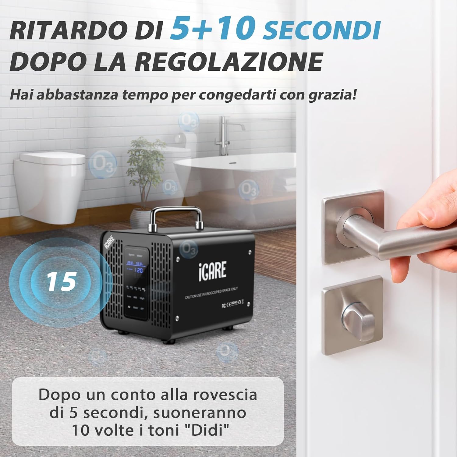 Detalle 2 de Generatore di Ozono 60000 mg/h per ambienti