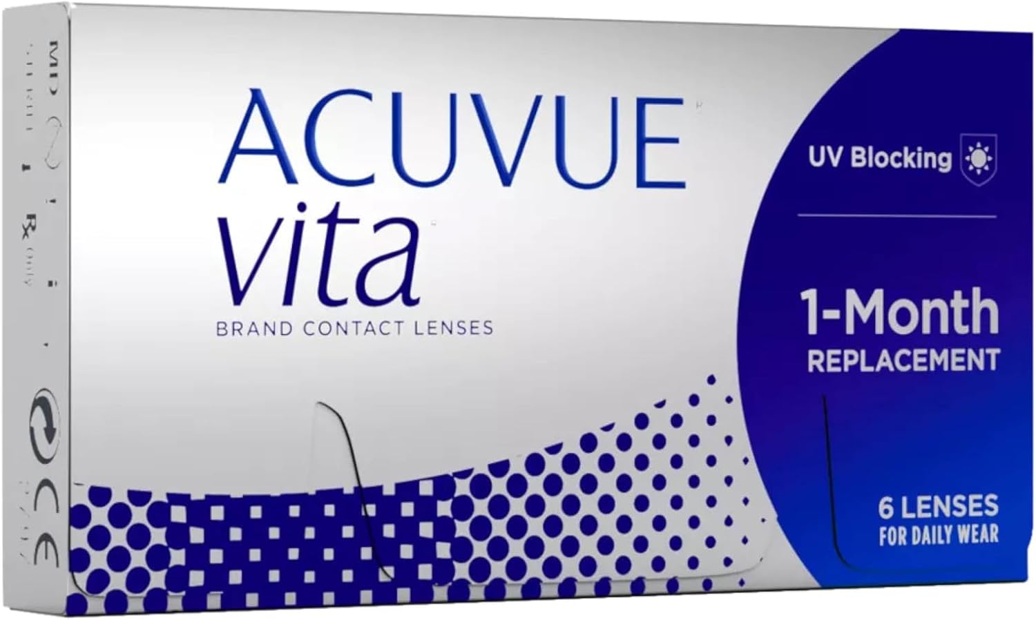 Detalle de ACUVUE Vita Monatskontaktlinsen – -4 dpt, BC 8.4, DIA 14 mm, 6er-Pack, UV-Schutz, Feuchtigkeit über den Monat