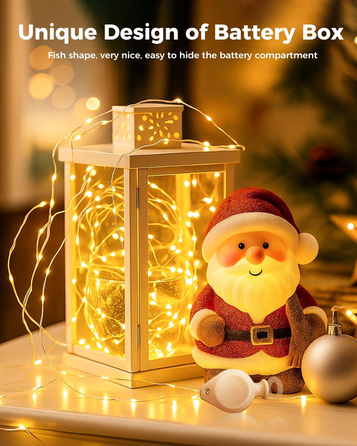 Thumbnail 4 de Btfarm 6 Stück LED Lichterkette mit Batterie – 2 m, 20 LEDs, wasserdicht IP65, batteriebetrieben, Winterweiß