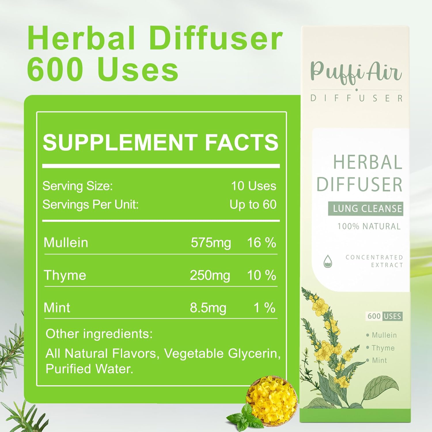 Detalle de PUFFIAIR Focus Energy Duo Diffuser Pen Set, 2 Count