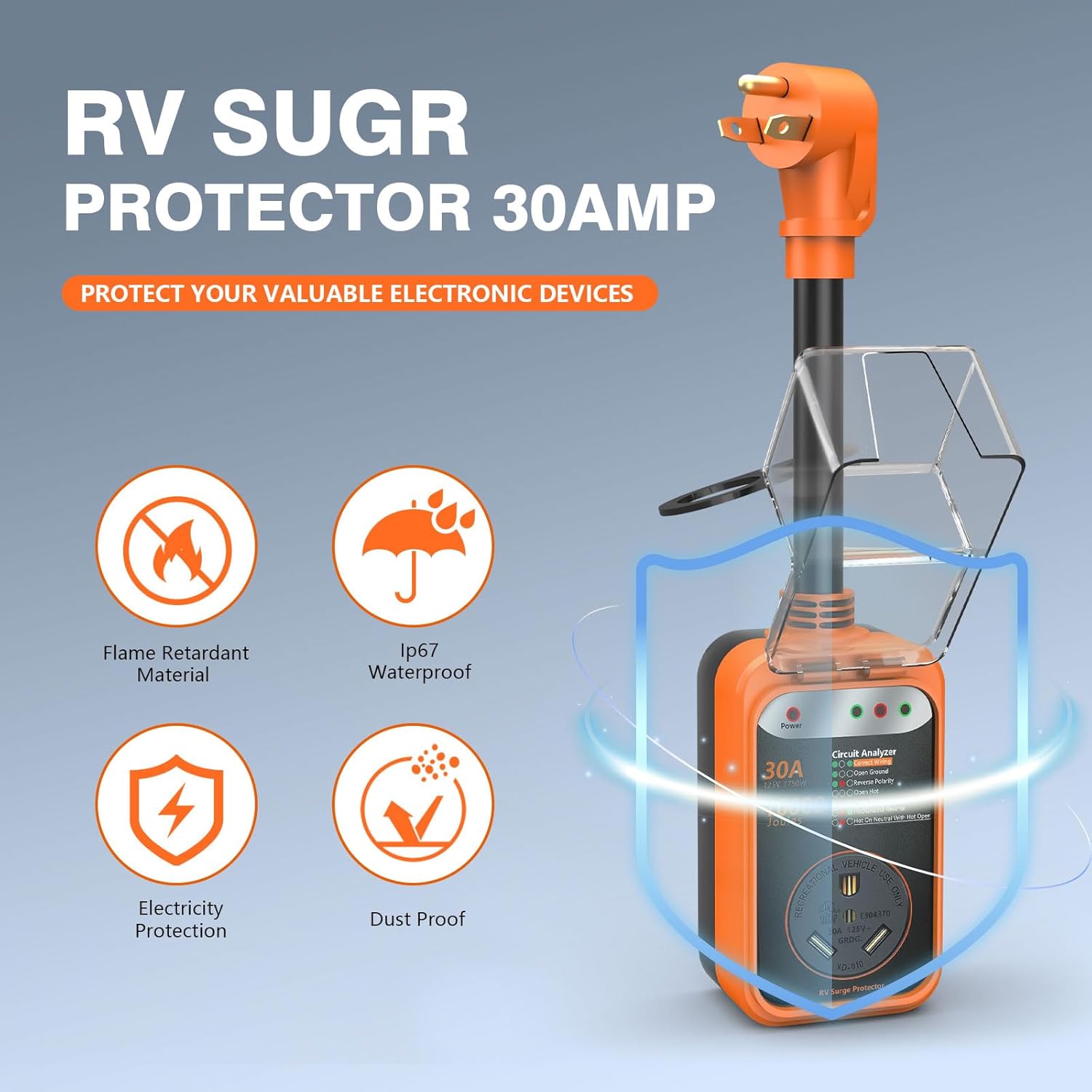 Thumbnail 6 de EPLCSE RV Surge Protector 30 Amp 10000J for RVs 🔌