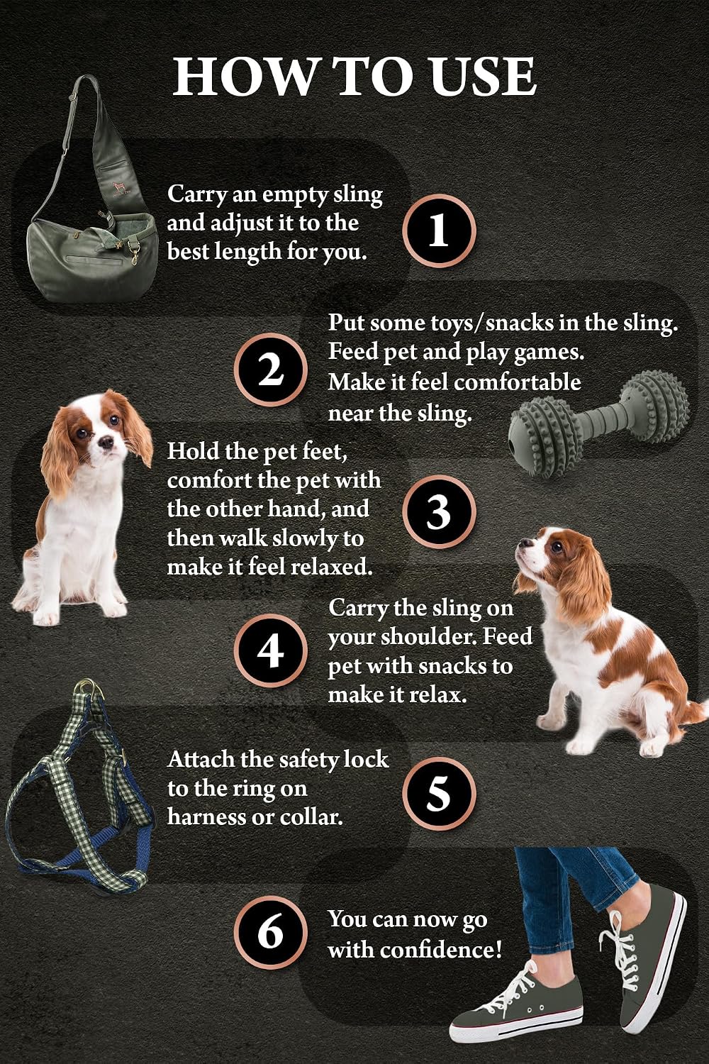 Detalle 2 de NOAH & PAW dog sling carrier 3-10lb