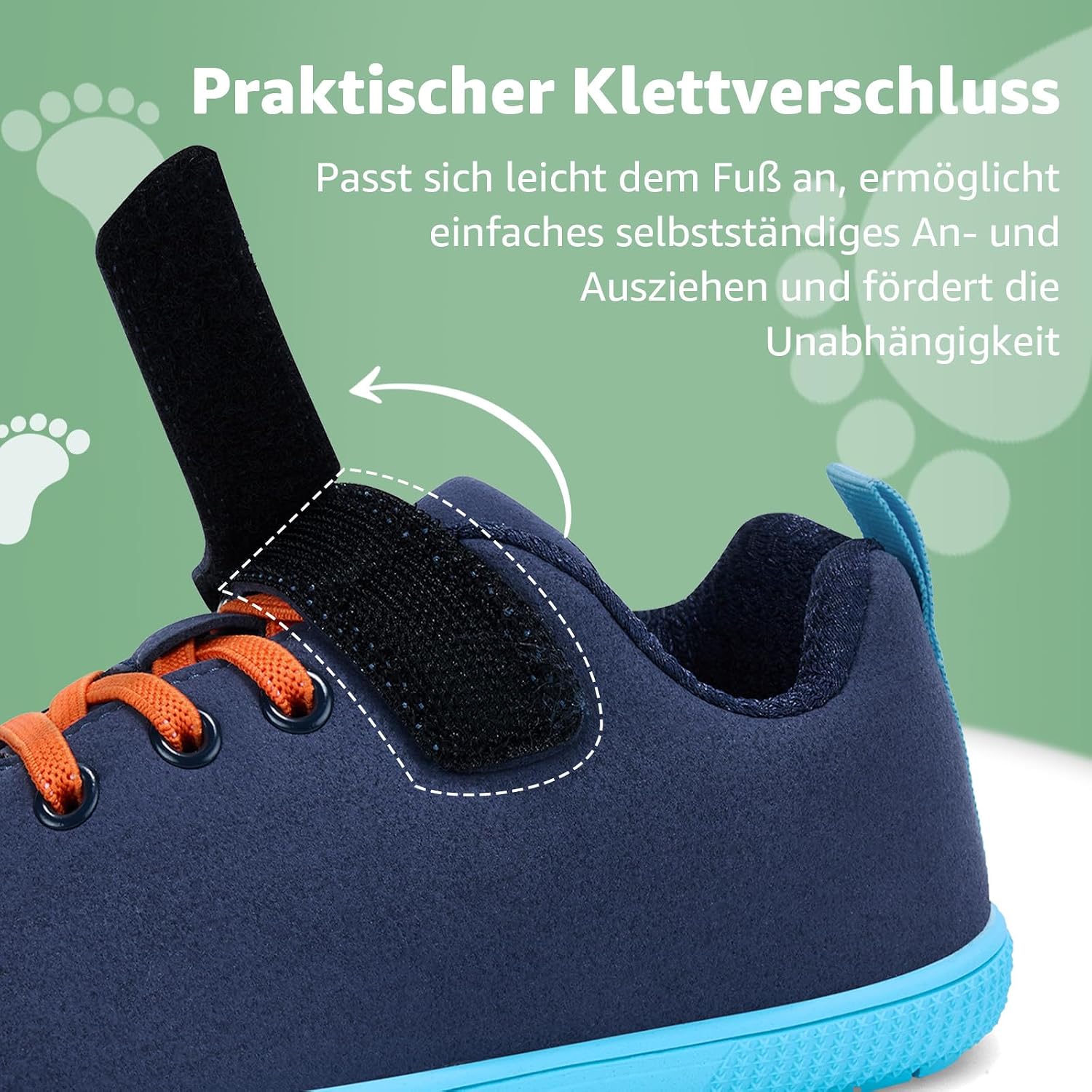 Detalle de SAGUARO Barfußschuhe Kinder – Barfuß Sneaker Outdoor mit breiter Zehenbox (Gr. 25–36)
