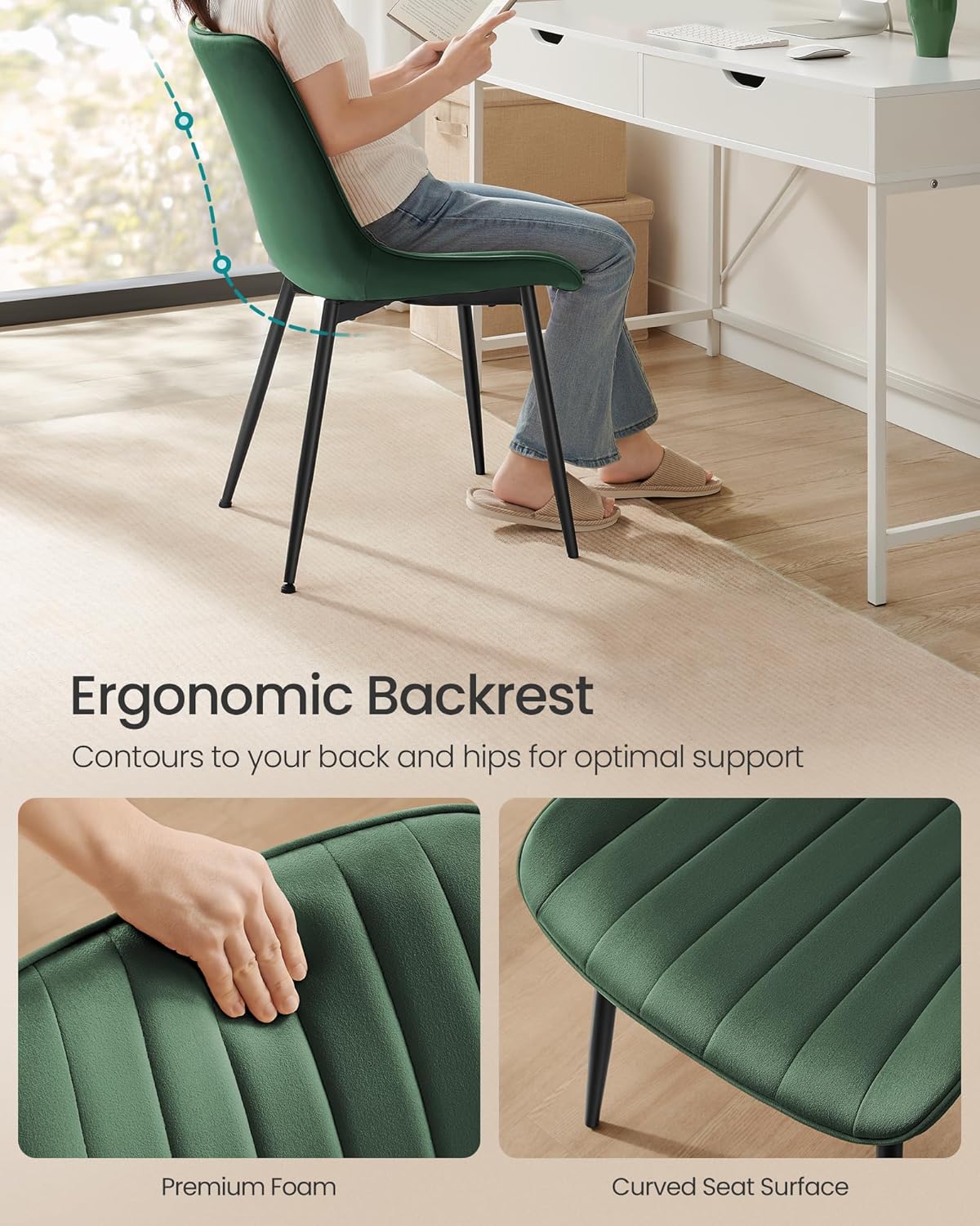 Thumbnail 4 de Songmics LDC090CZ01 dining chairs set of 2
